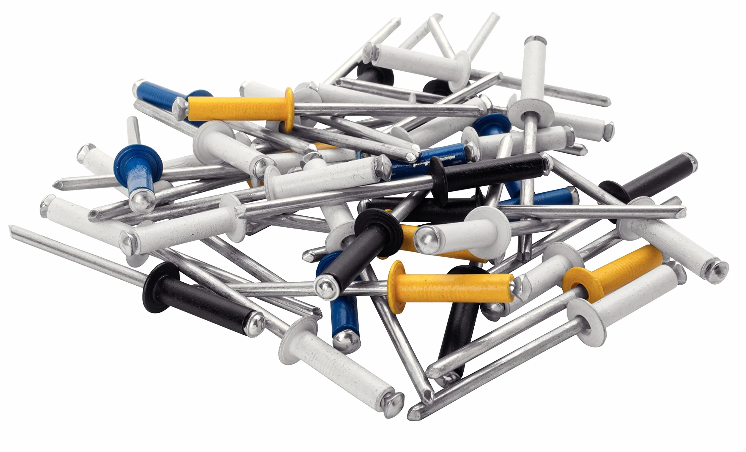 Rapid Nity zrywalne kolorowe Ø 4,8 mm, zakres zacisku 9-12 mm, 32 szt. nity aluminiowe, zestaw z wiertłami, do szczypiec nitowniczych