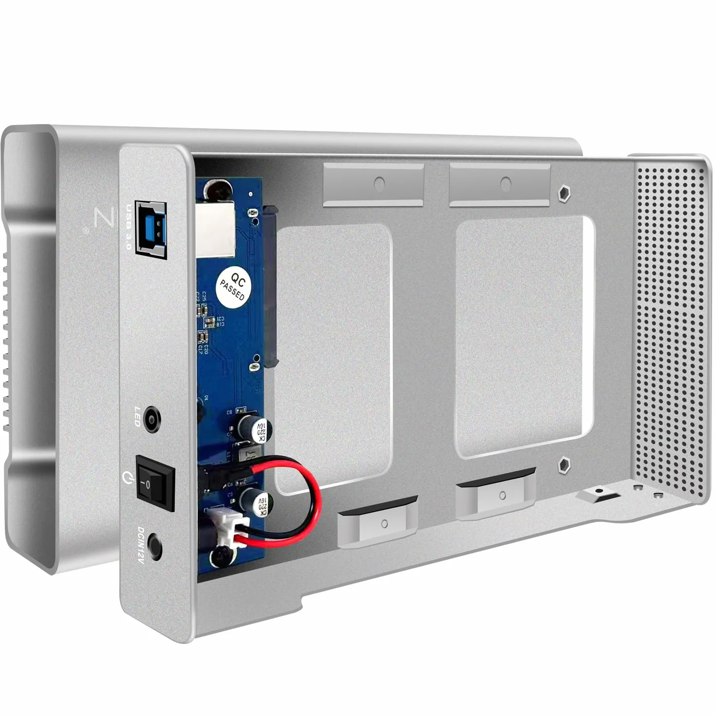 XIAO LIN Twardy dysk zewnętrzny 3,5" SATA USB 3.0 aluminiowa obudowa UASP 20 TB