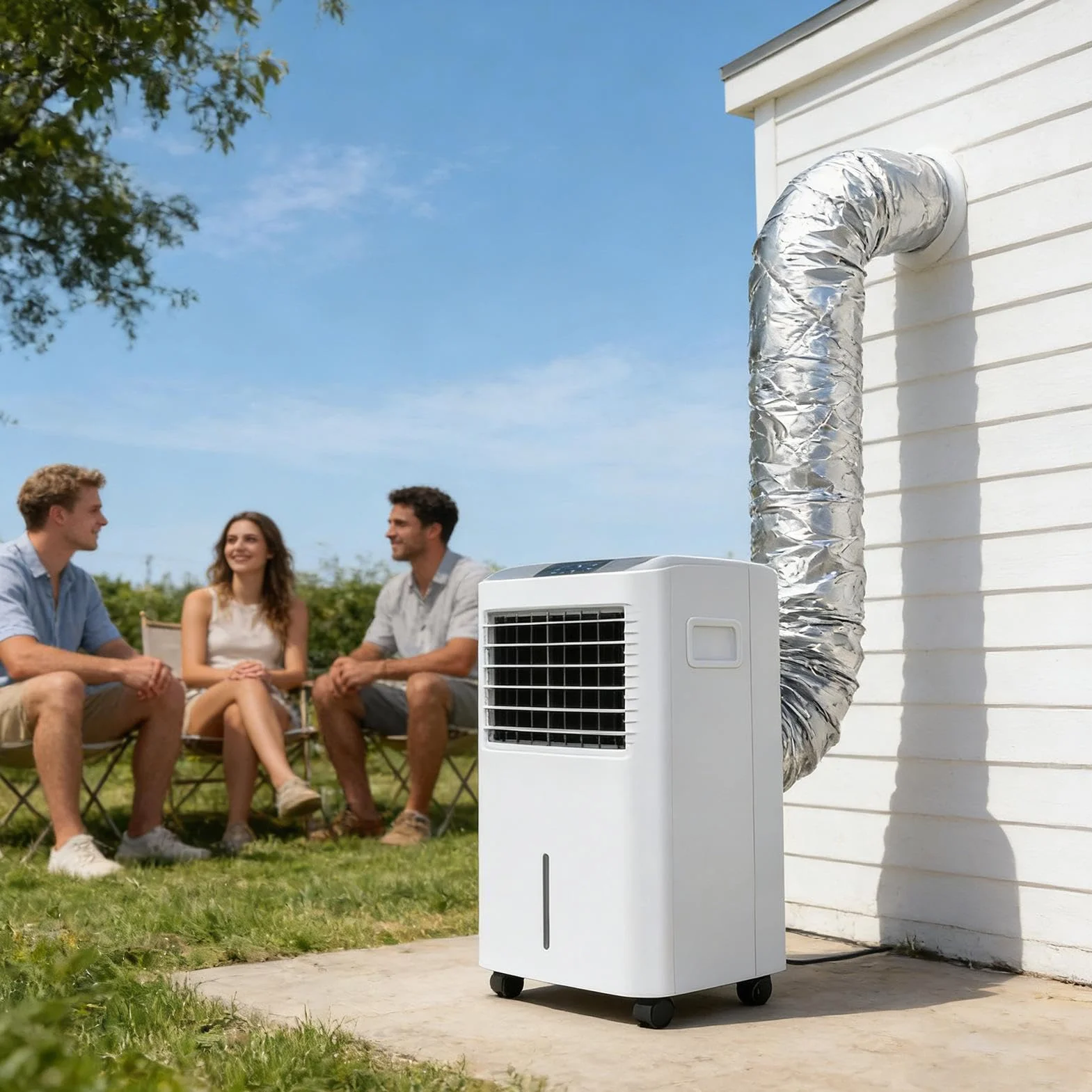 Wytrzymała osłona rury klimatyzatora, uniwersalna osłona termiczna węża z regulowaną klamrą, pikowanie o wysokiej gęstości, profesjonalny sprzęt, element ochronny ze stylową osłoną wentylacyjną do