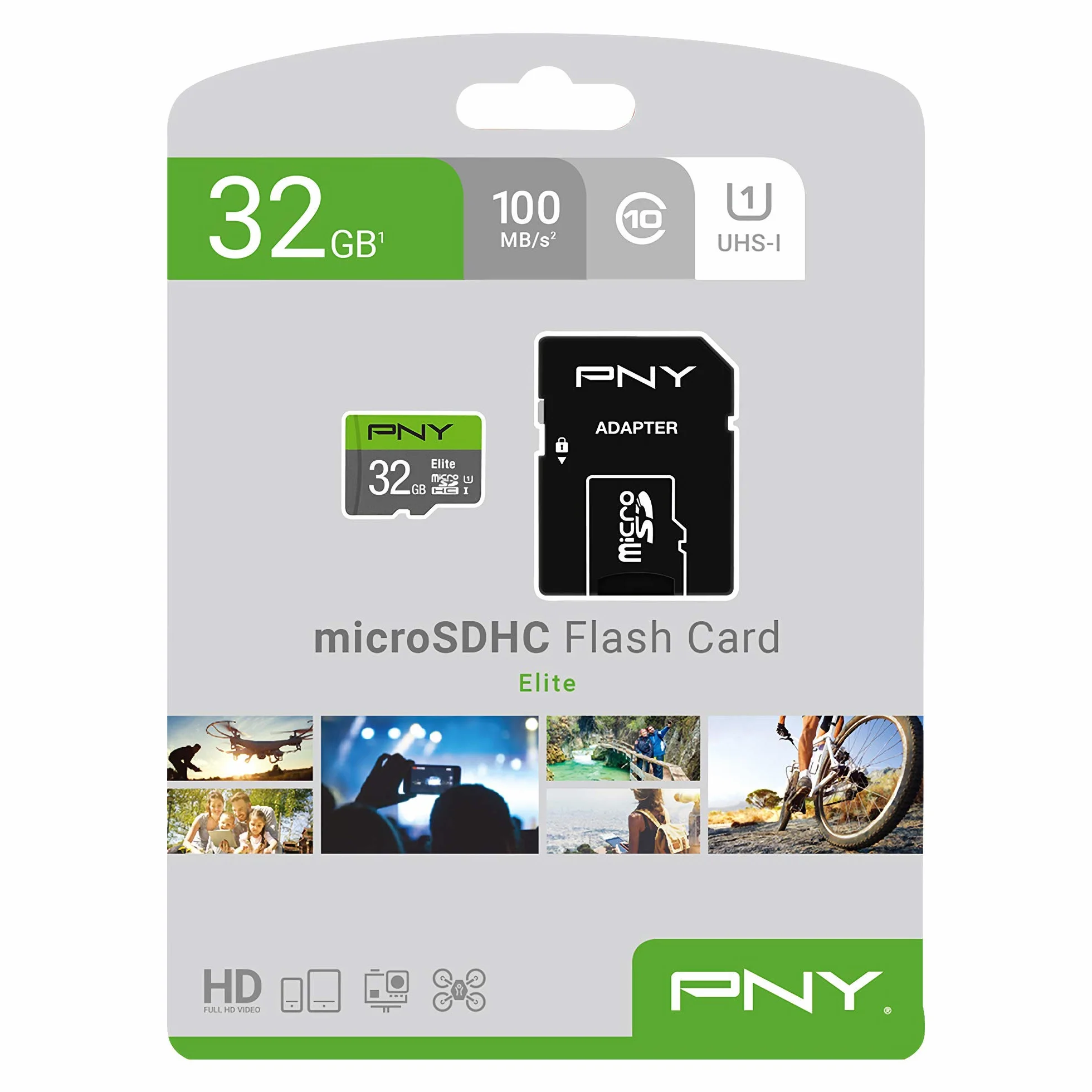 PNY Elite microSDHC card 32GB Class 10 UHS-I U1 100MB/s