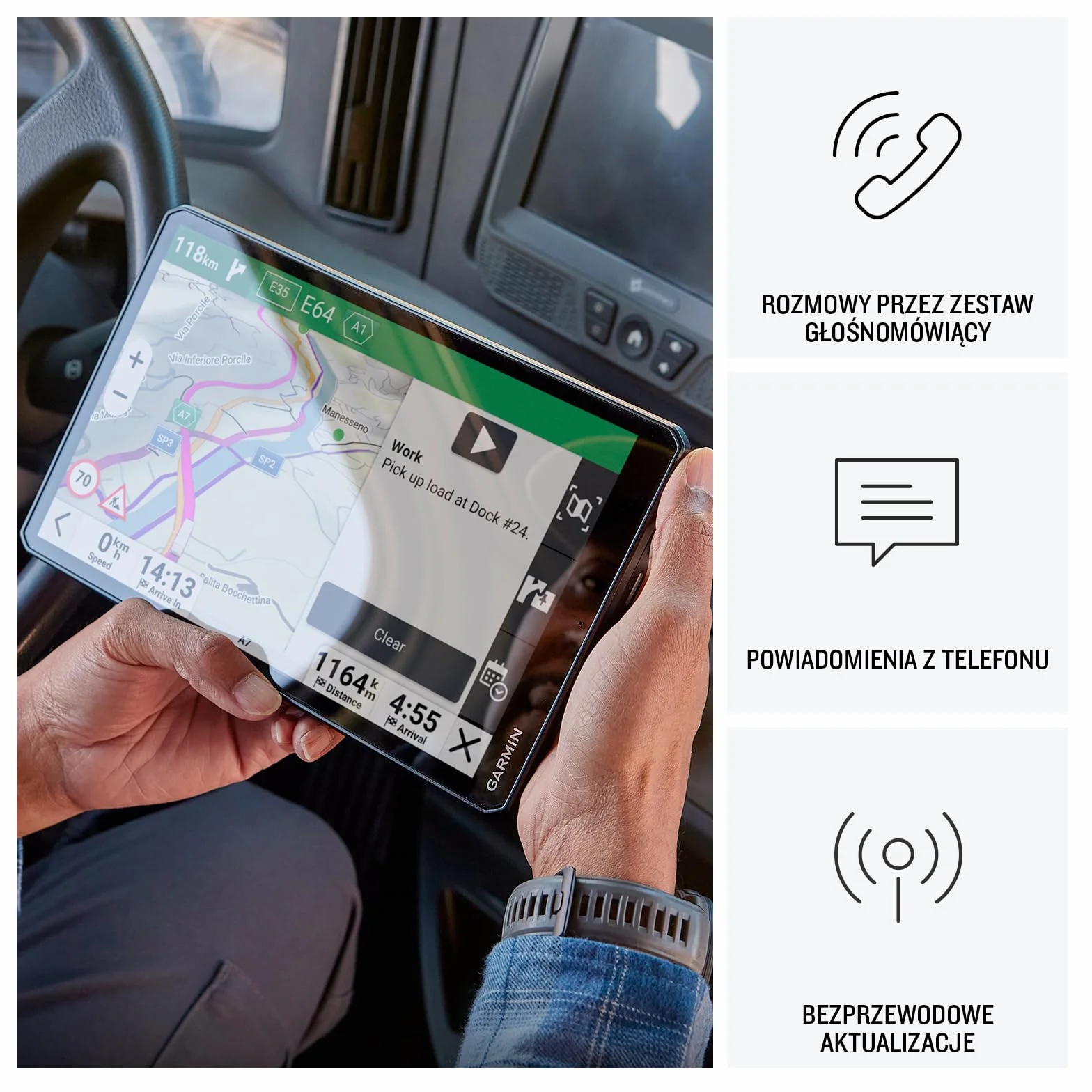 Garmin dēzl LGV1020 Nawigacja GPS 10" Mapy Europy