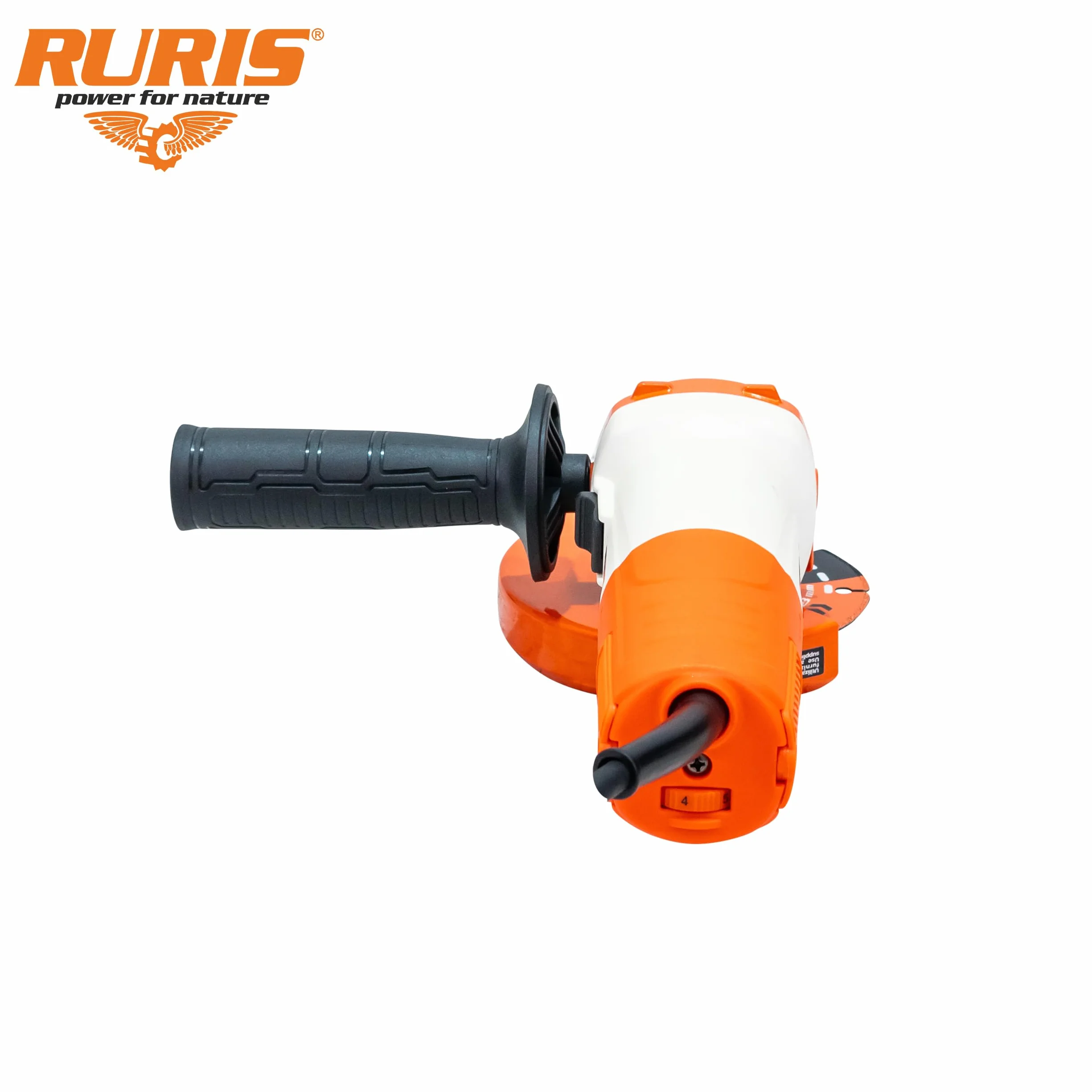 RURIS RA1200V elektryczna szlifierka kątowa 1200 W, tarcza 125 mm, zmienna prędkość, 3000-11000 obr./min, system Power Off, uniwersalne narzędzie do cięcia i szlifowania metalu, betonu, kamienia