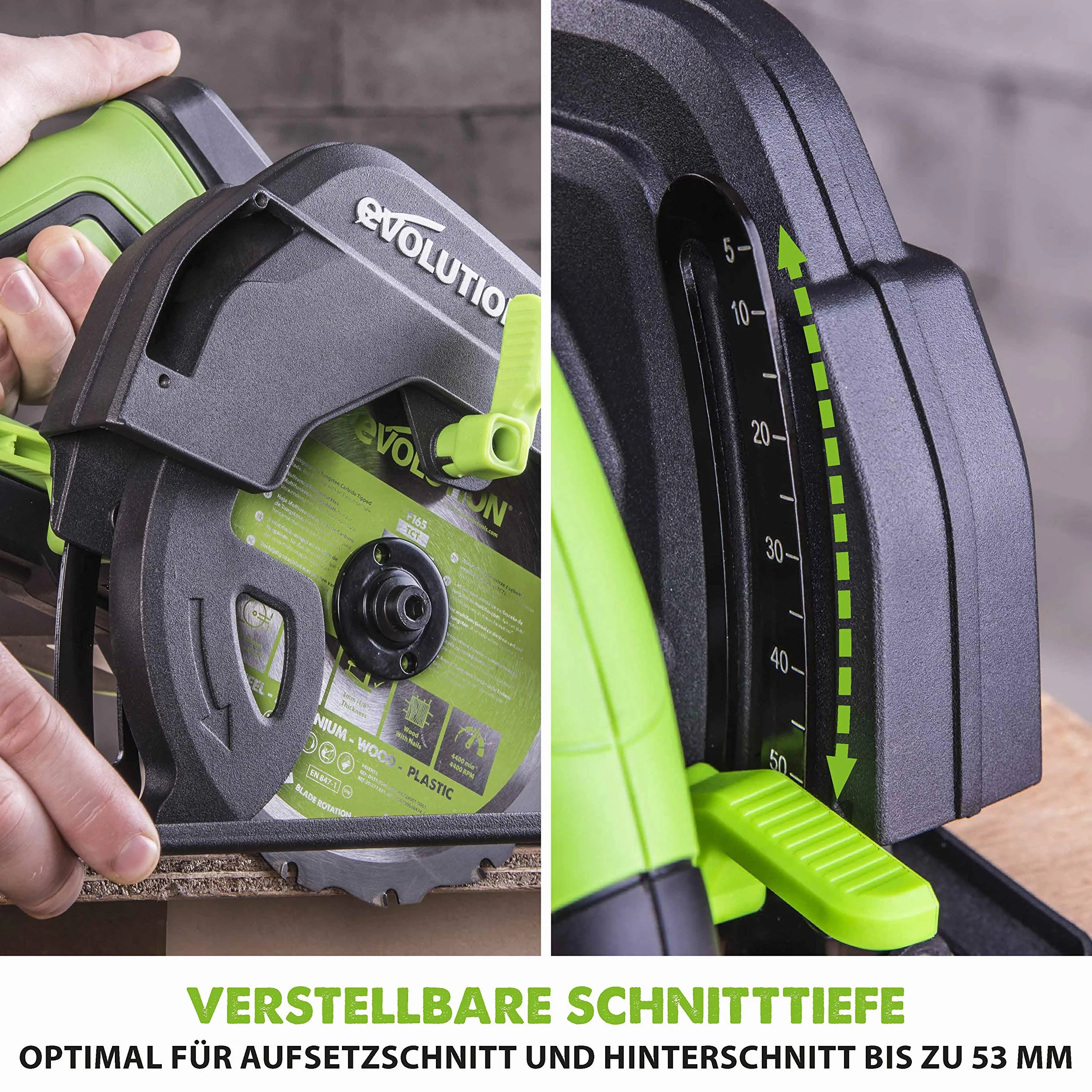 Evolution Power Tools F165CCSL uniwersalna piła tarczowa (165 mm, 230 V)