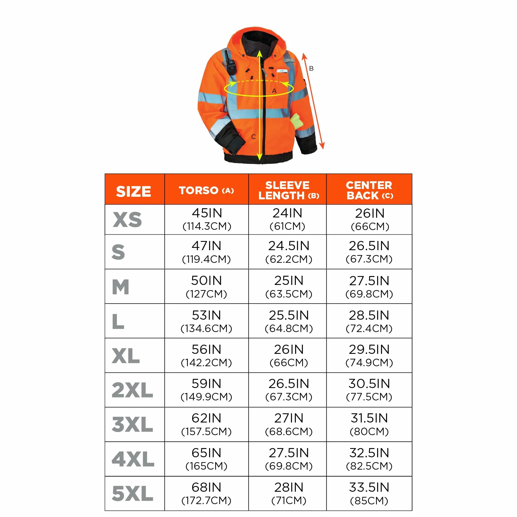 Ergodyne GloWear 8379 kurtka termiczna o wysokiej widoczności typ R, klasa 3, pomarańczowa bomberka z podszewką polarową, XL, XL
