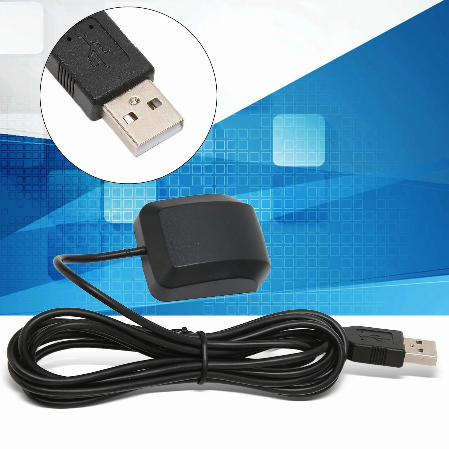 Moduł GPS USB Odbiornik Nawigacyjny Dongle Zewnętrzna Antena dla Earth Linux