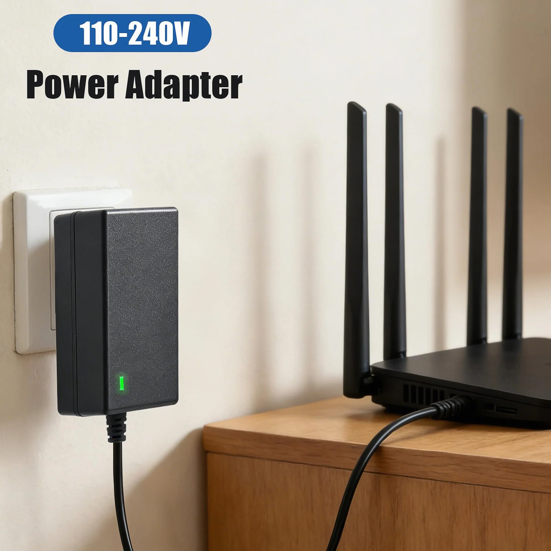 Uniwersalny zasilacz 12 V, 3 A, 36 W, transformator zasilający AC/DC z wymiennymi mocami stałymi, adapter 100V-240 V do LED, kamery CCTV, routera, głośnika, krótka ochrona przed obwodem/przegrzaniem
