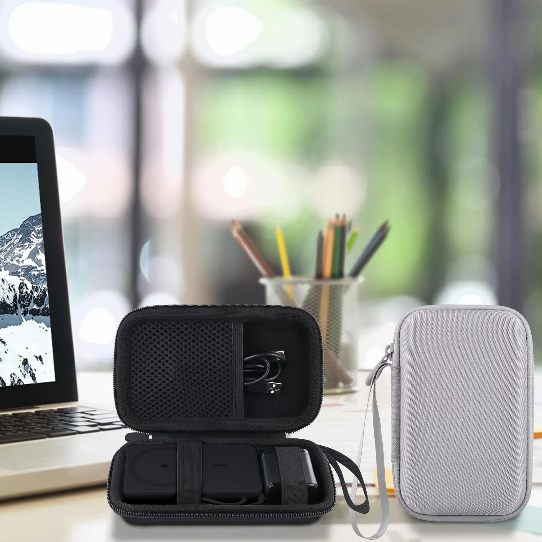 co2CREA Twarde etui podróżne do magnetycznego powerbanku Anker Zolo 5000 mAh 10000 mAh