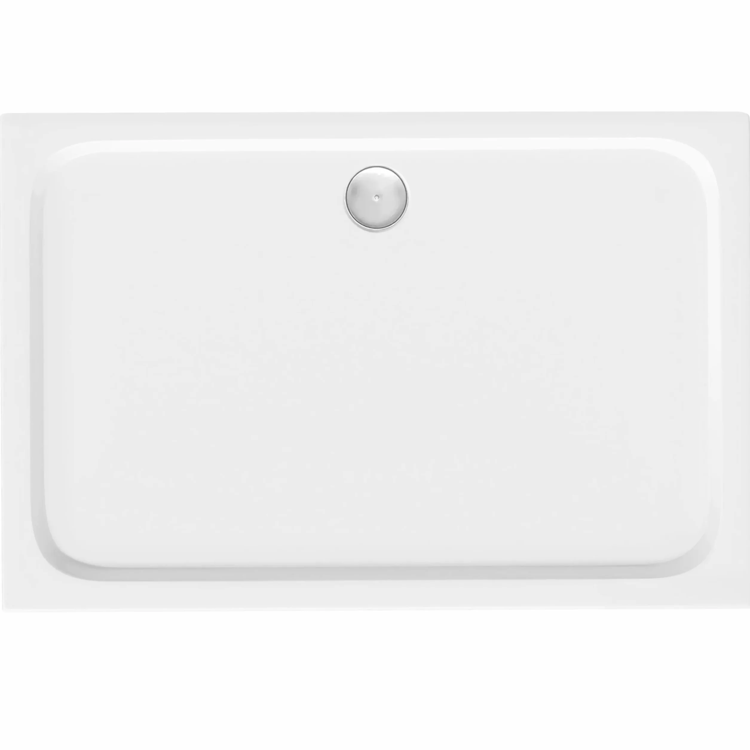 Rea - Brodzik Prysznicowy Akrylowy Belmond Biały 80X100 80X100 syfon miedź sczotkowana - 100 x 80 x 5 cm