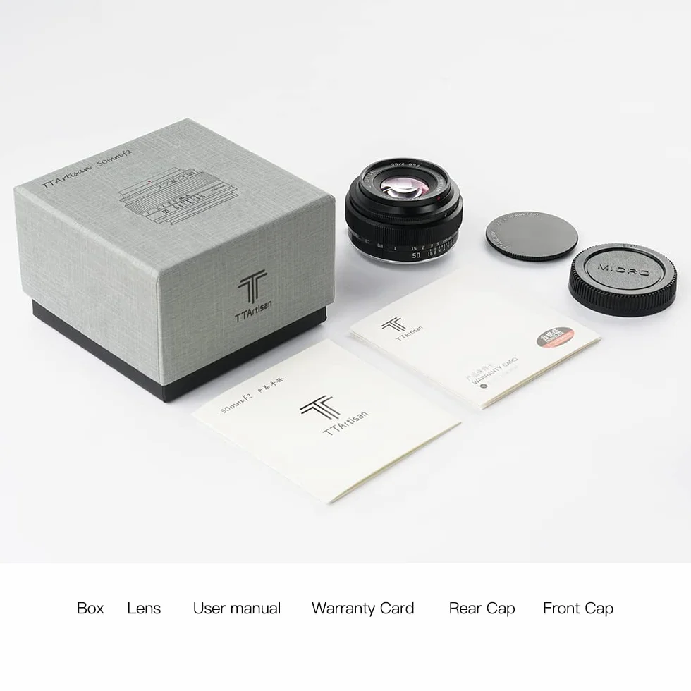 TTArtisan 50 mm F2 pełnoklatkowy ręczny obiektyw aparatu kompaktowa konstrukcja lekka standardowa ogniskowa obiektyw aparatu do montażu Sony E