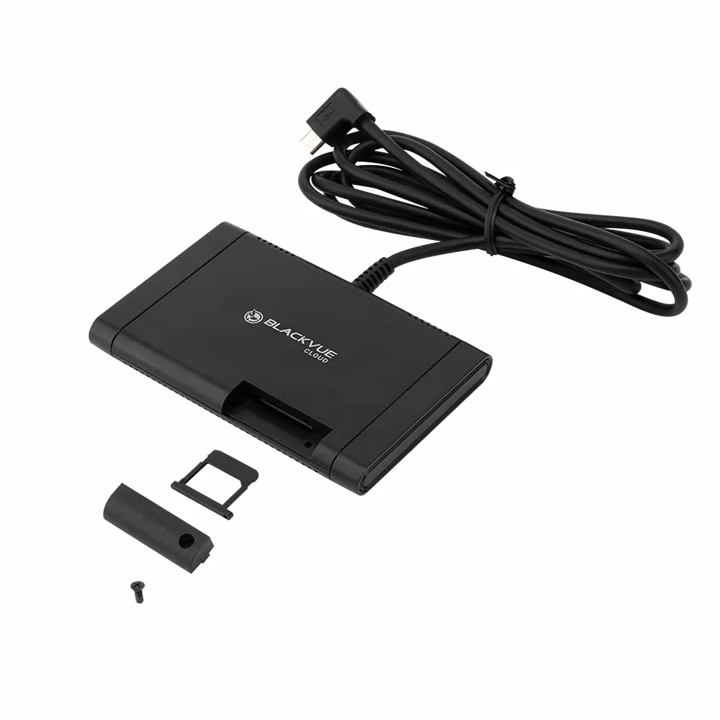 BlackVue CM100LTE Dash Cam Accessory UK Edition - moduł łączności 4G LTE Always-On Cloud do kamer DR770X i DR970X - zawiera bezpłatną kartę SIM SMARTY, czarny