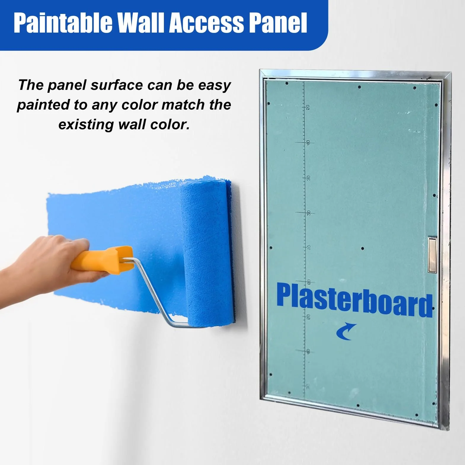 Osłona panelu dostępu, 350 x 600 mm, drzwi wejściowe do płyt kartonowo-gipsowych, ukryty właz inspekcyjny, pułapka dostępu do płyt gipsowo-kartonowych do dostępu elektrycznego, akcesoria do otwierania