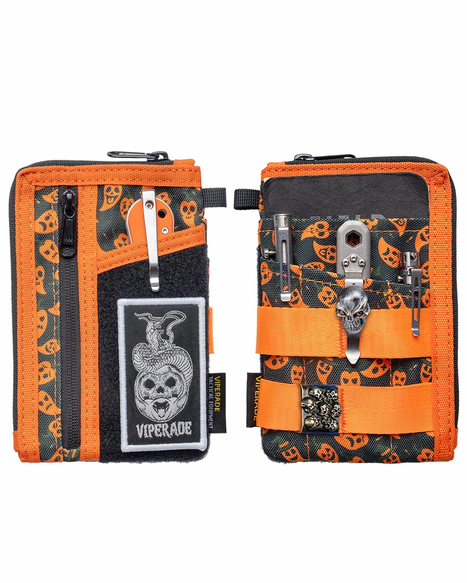 VIPERADE VE36 smukła torba EDC ze strefą na naszywki DIY, minimalistyczny portfel dla mężczyzn, organizer EDC na multitool