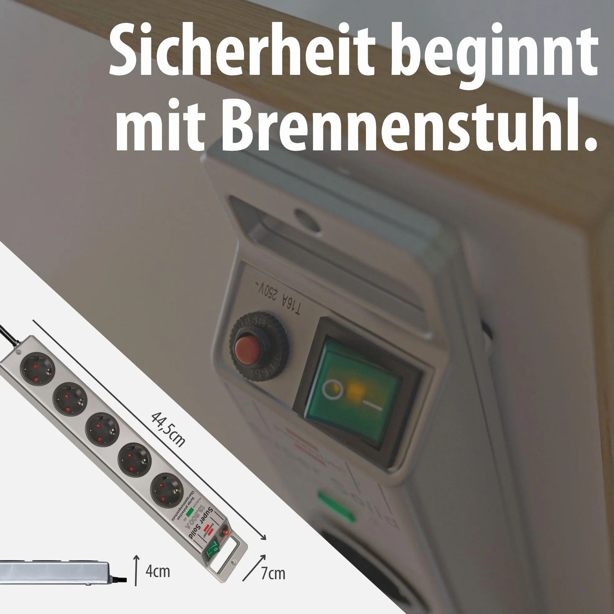 Brennenstuhl Supersolidna ochrona przeciwprzepięciowa 4,500 A