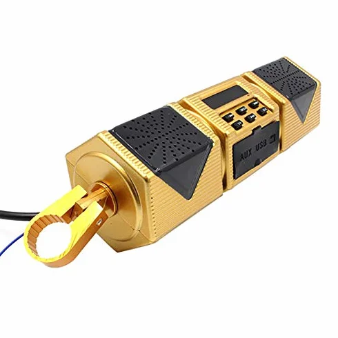 Motocykl Odtwarzacz MP3 na Kierownicę GłOśNik Muzyka Bluetooth Radio FM Wodoodporny Regulowany Wspornik Audio Stereo 12V