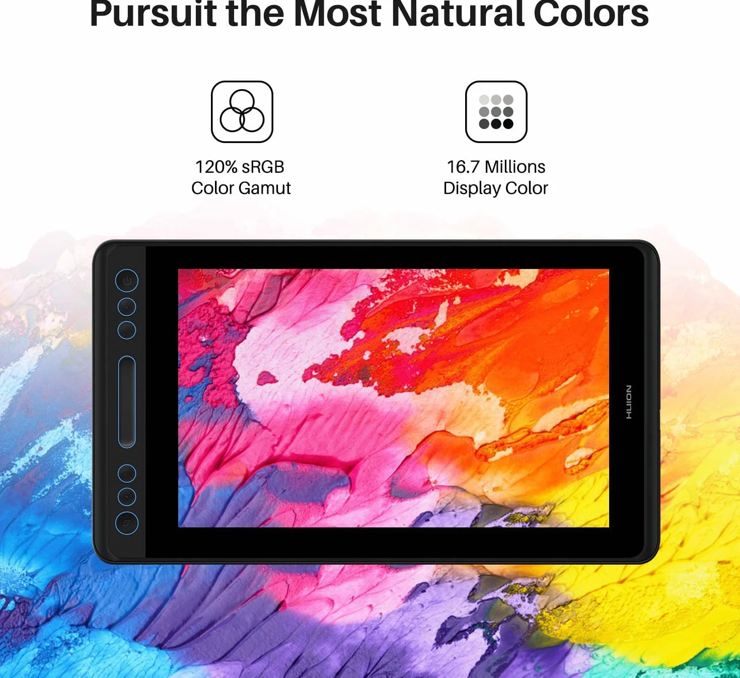 Huion KAMVAS Pro 12 tablet do rysowania, 29.5 cm, w pełni laminowany monitor graficzny, z długopisem bez baterii i regulowanym stojakiem, idealny do pracy w domu i nauki zdalnej