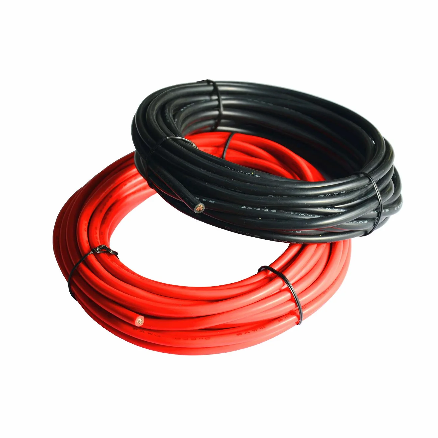 TUOFENG Kabel elektryczny 8 AWG przewód silikonowy [10 m czarny i 10 m czerwony] elastyczny kabel przyłączeniowy z cynowanego drutu miedzianego odporność na wysoką temperaturę