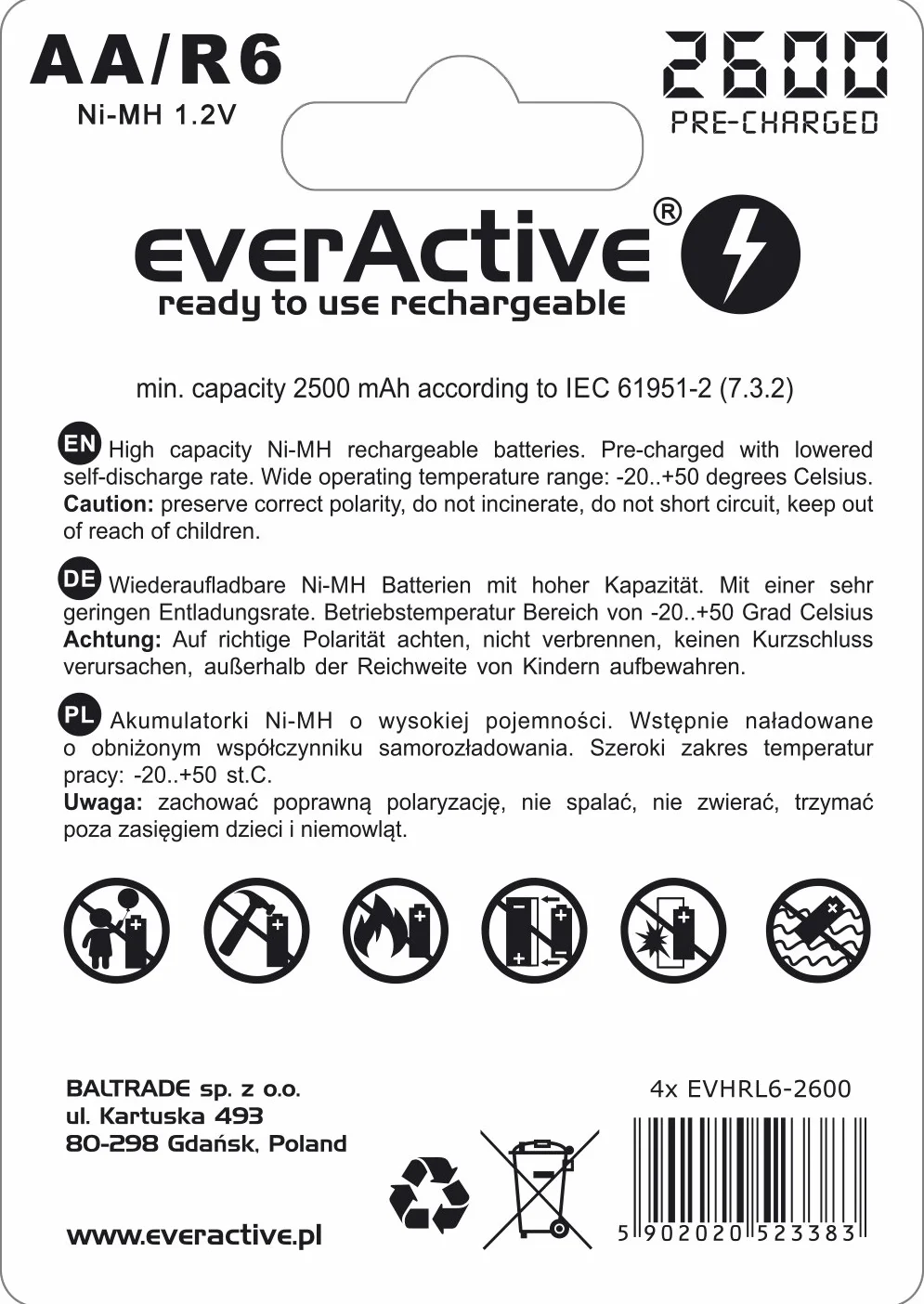 Everactive Akumulator, 4 Sztuki
