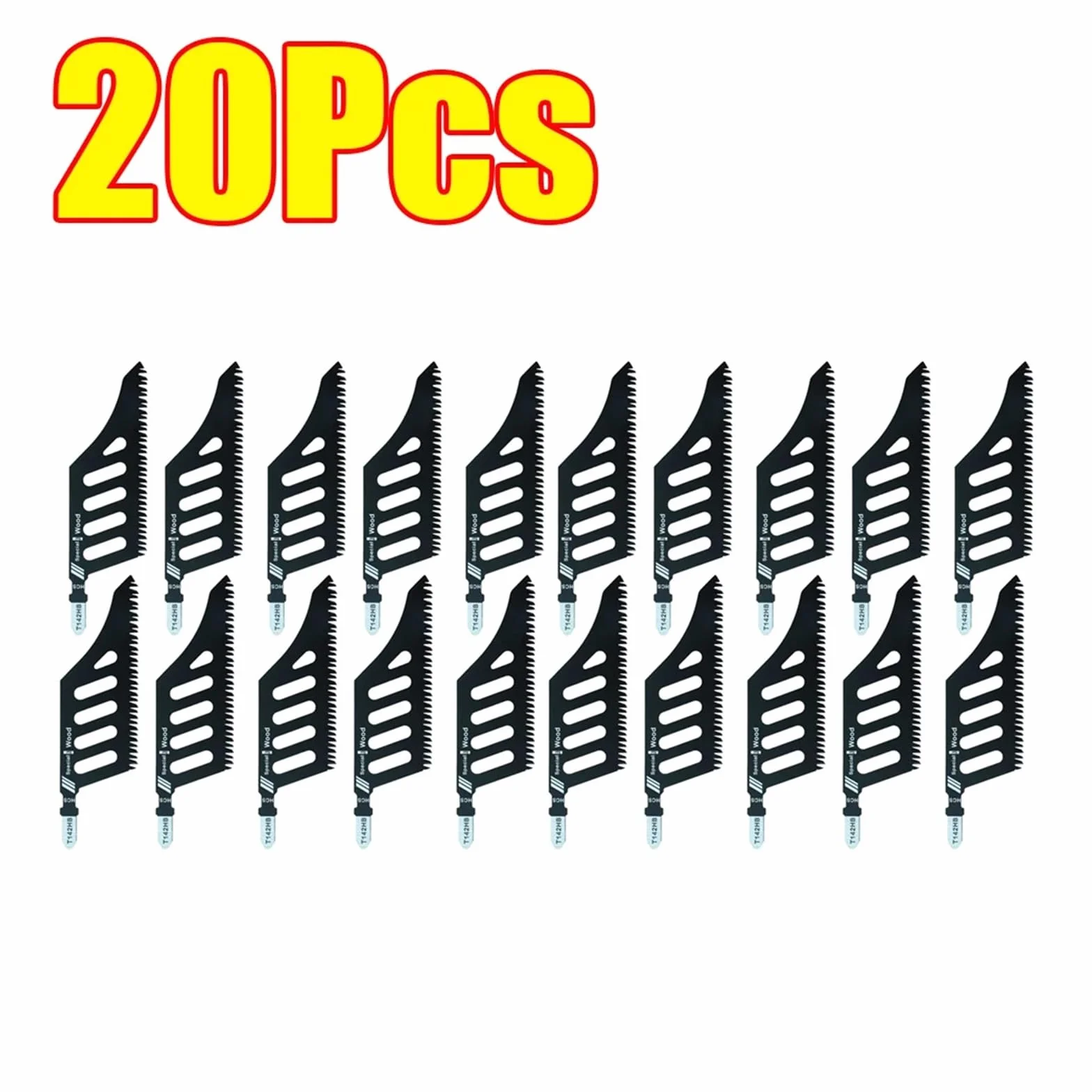 1-50 szt. T142HB Brzeszczot do wyrzynarki Precyzyjna piła do cięcia Nieregularna krzywa Przewijanie Wysokie narzędzie do cięcia drewna(20Pcs)