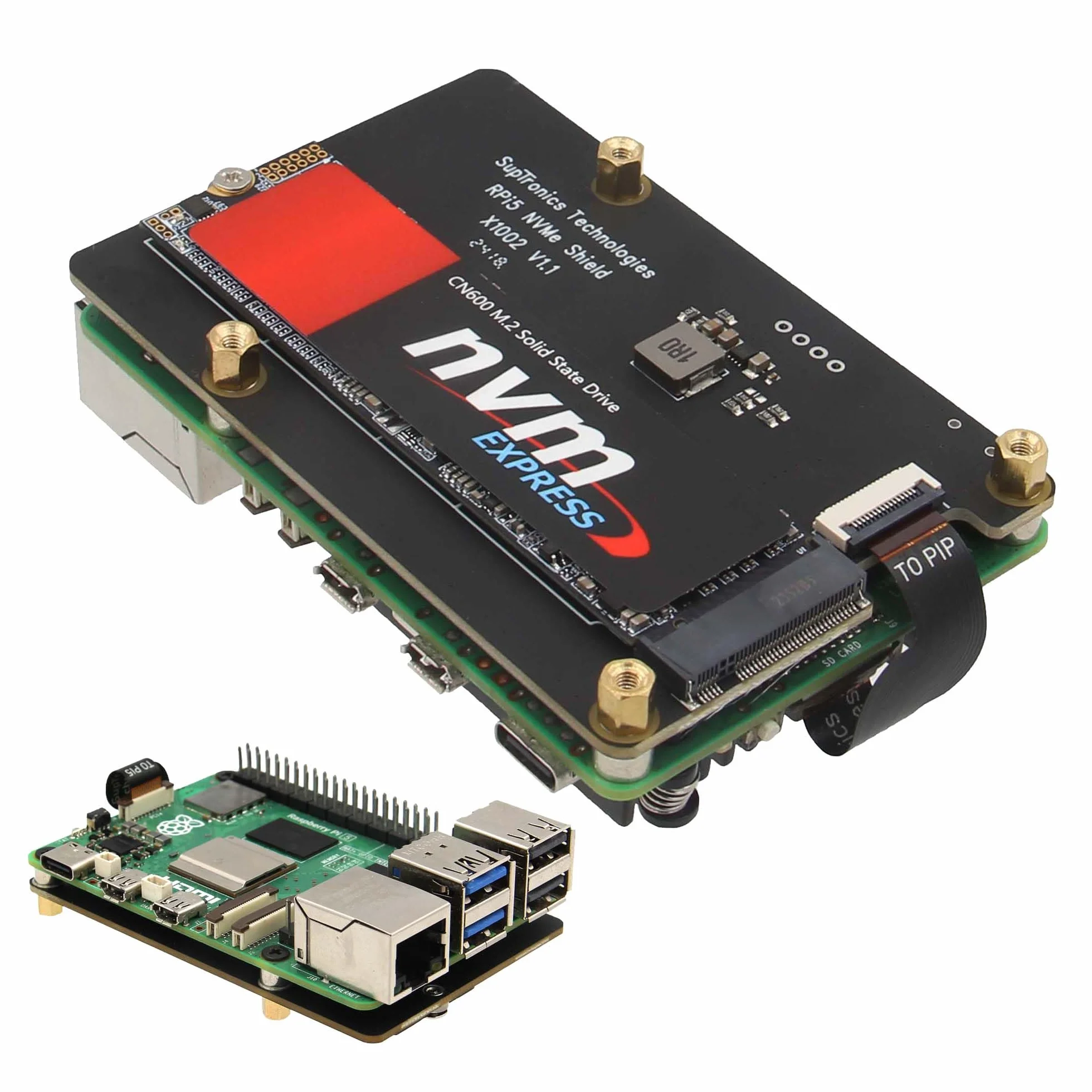 Geekworm X1002 M.2 NVMe SSD PCIe Peripheral Board for Raspberry Pi 5