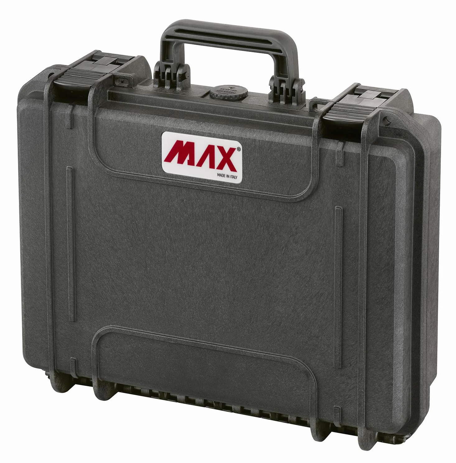 Max Skrzynie MAX380H115HDS szczelne pudełko szczelne, szczelne z gąbką o wysokiej gęstości do transportu i ochrony sprzętu i materiałów, czarny, 380 x 270 x 115 mm