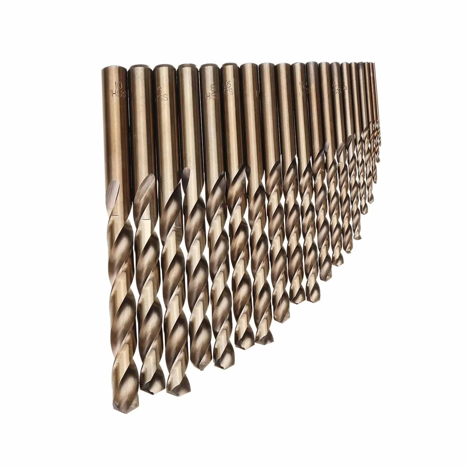 Zestaw 19 wierteł kobaltowych M35 ze stali szybkotnącej, wiertła skręcane 1-10 mm do metalu, stali nierdzewnej, aluminium, żelaza i drewna