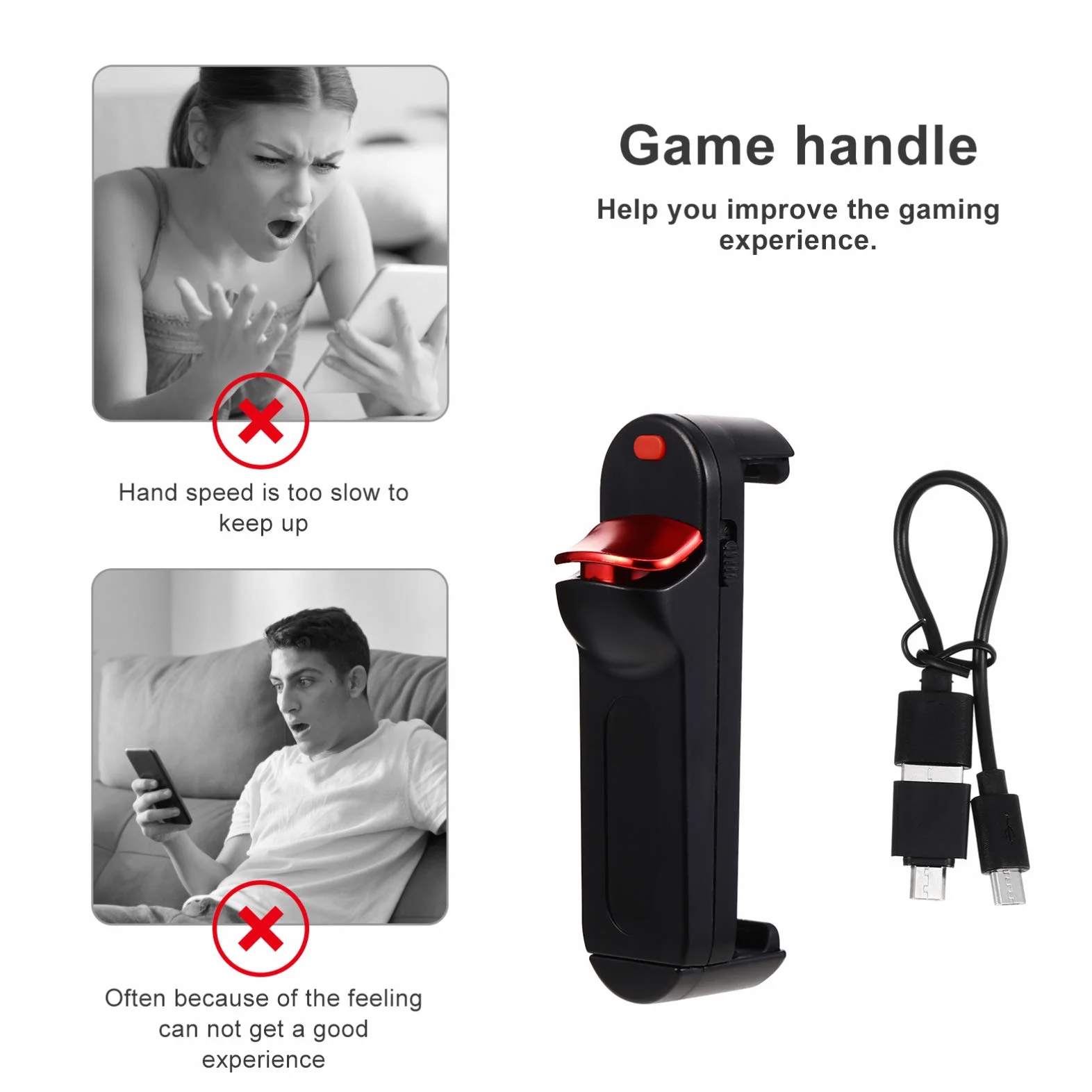 Gamepad z Kurczakiem Kontroler Akcesoria Do Telefonu Plastikowy Ciśnieniowy