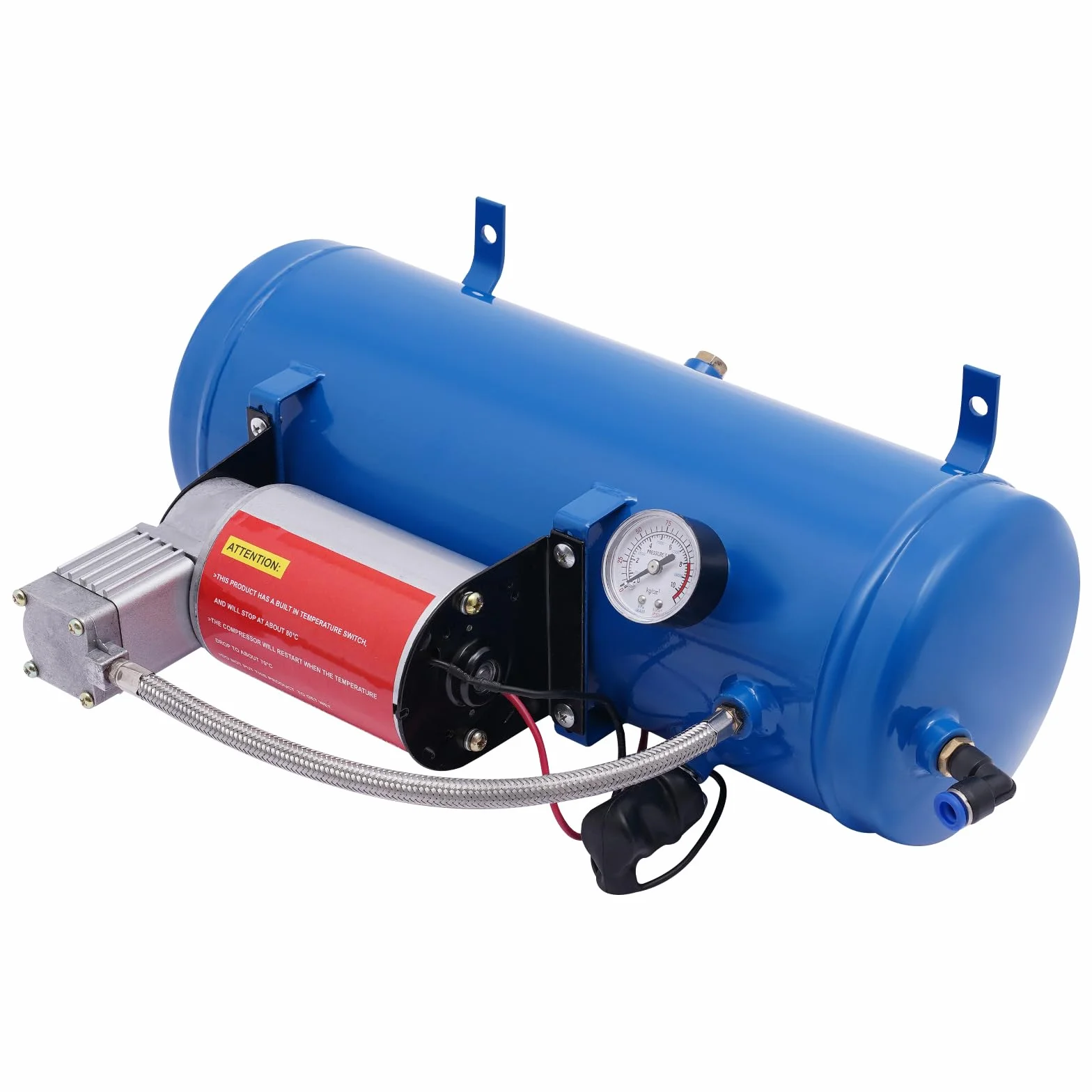 Sprężarka powietrza, DSYOGX 150 Psi kompresor mały, DC 12 V, 23 A, sprężarka wysokociśnieniowa z wężem 3,8 m, do opon samochodowych, motoryzacyjnych, rowerów, piłek, 38 x 14 x 30 cm
