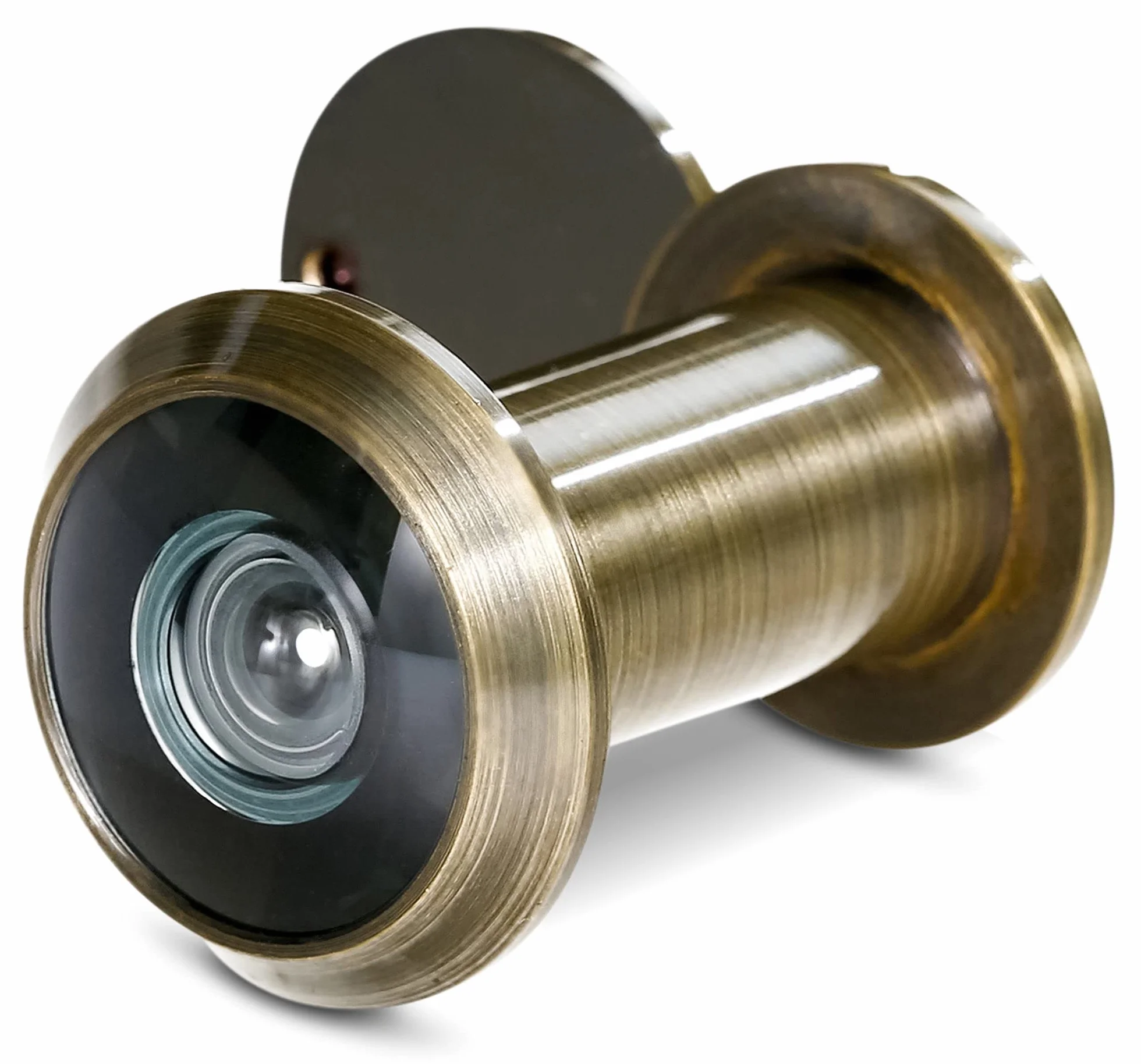 Stoppwerk Wizjer do drzwi 14 mm - otwór szpiegowski w stylu antycznym/mosiężnym - wizjer do drzwi 35-55 mm - wizjer szerokokątny 200° z osłoną