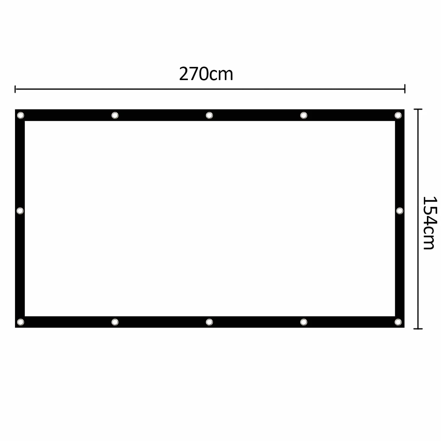 Maclean ekran projekcyjny, 304.8 cm, 265x149cm, 25mm 16:9 border, haki napinające, MC-982