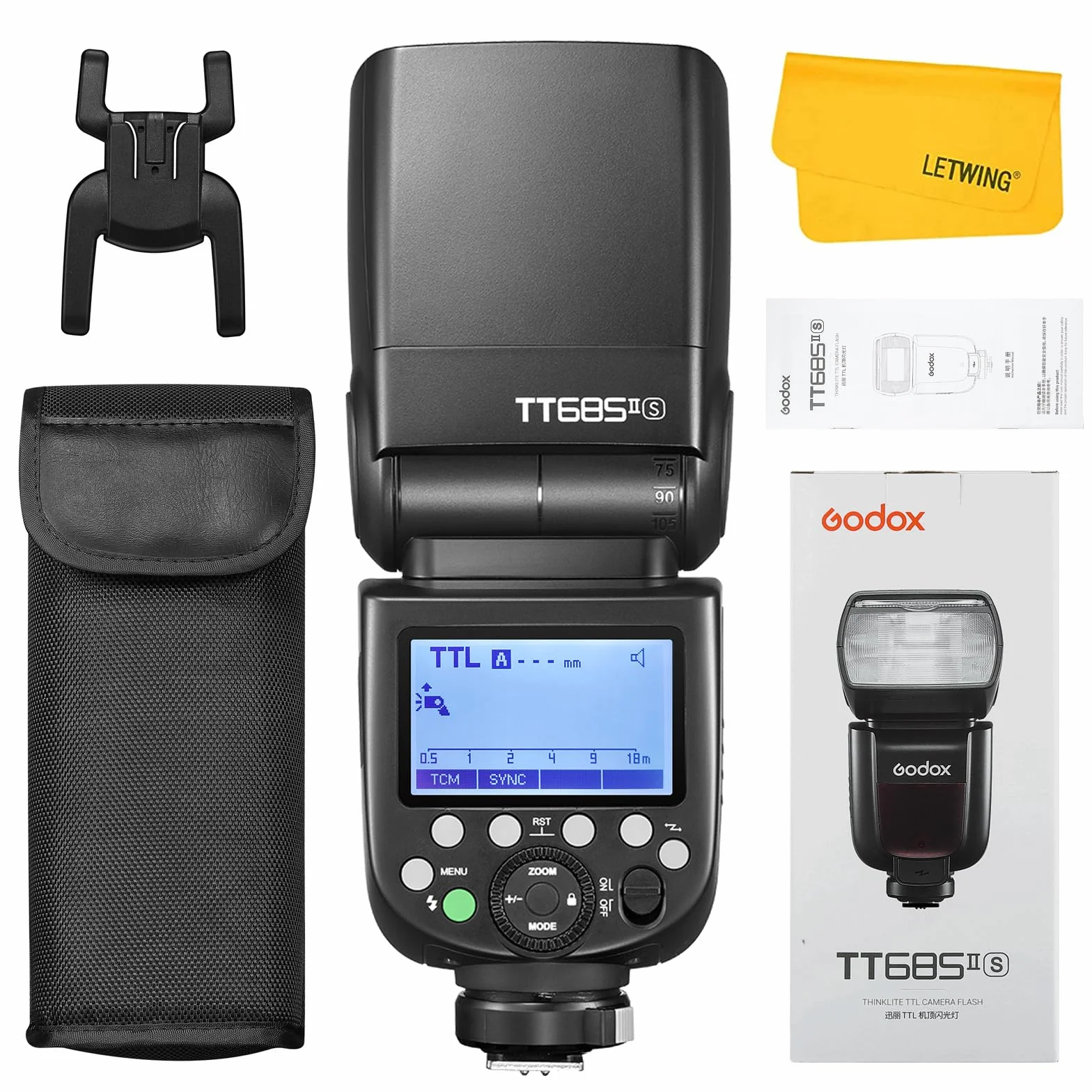 GODOX TT685II-S TT685SII Speedlite dla Sony, HSS 1/8000s GN60 2.4G bezprzewodowa transmisja TTL kamera błyskowa stroboskopowa kompatybilna z kamerą Sony