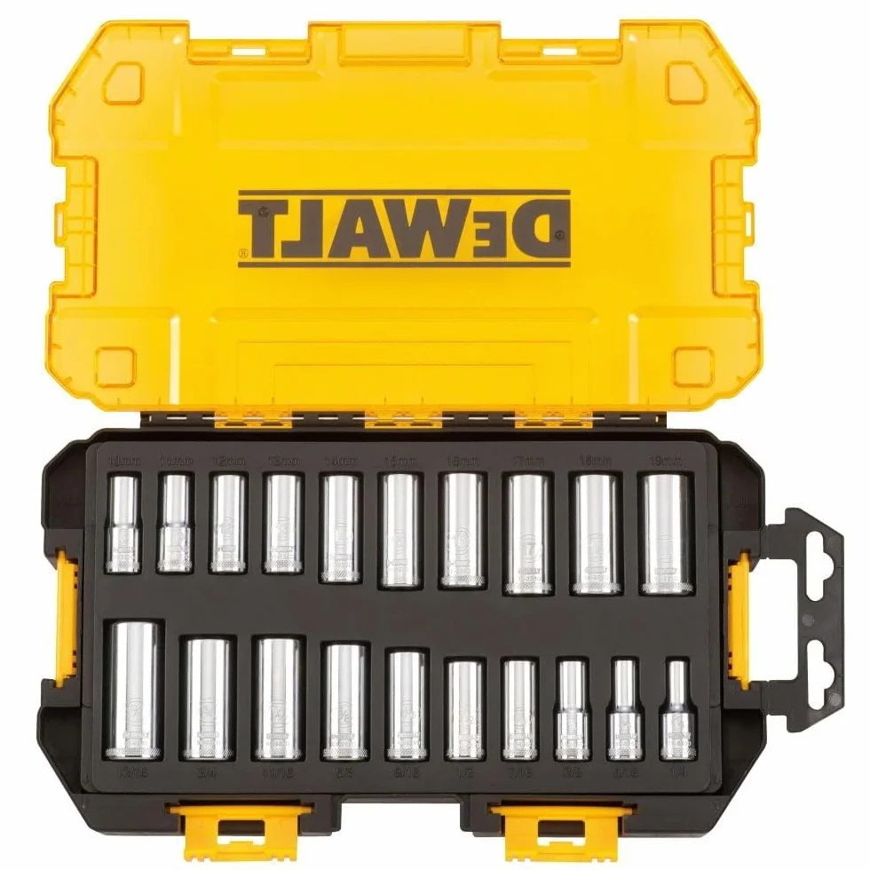 DEWALT DWMT73812 zestaw narzędzi z zestawem głębokich nasadek, napęd 3/8", 20 sztuk