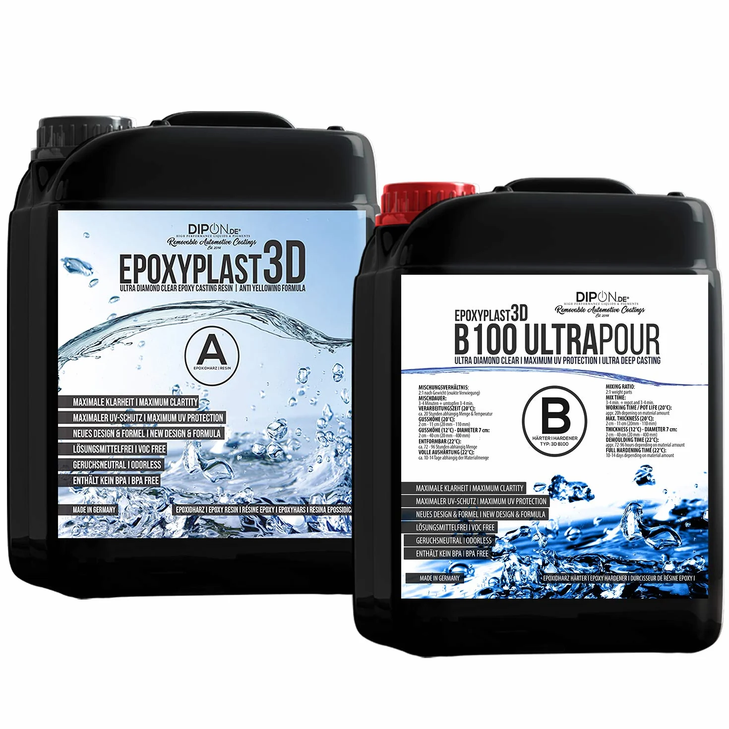 7,5 kg żywica epoksydowa EpoxyPlast 3D B100 Ultra POUR 11 cm (110 mm) wysokość odlewania dla rywertycznych I ultra diamentowa I maksymalna ochrona UV I żywica odlewnicza I przezroczysta I żywica epoksydowa I stół