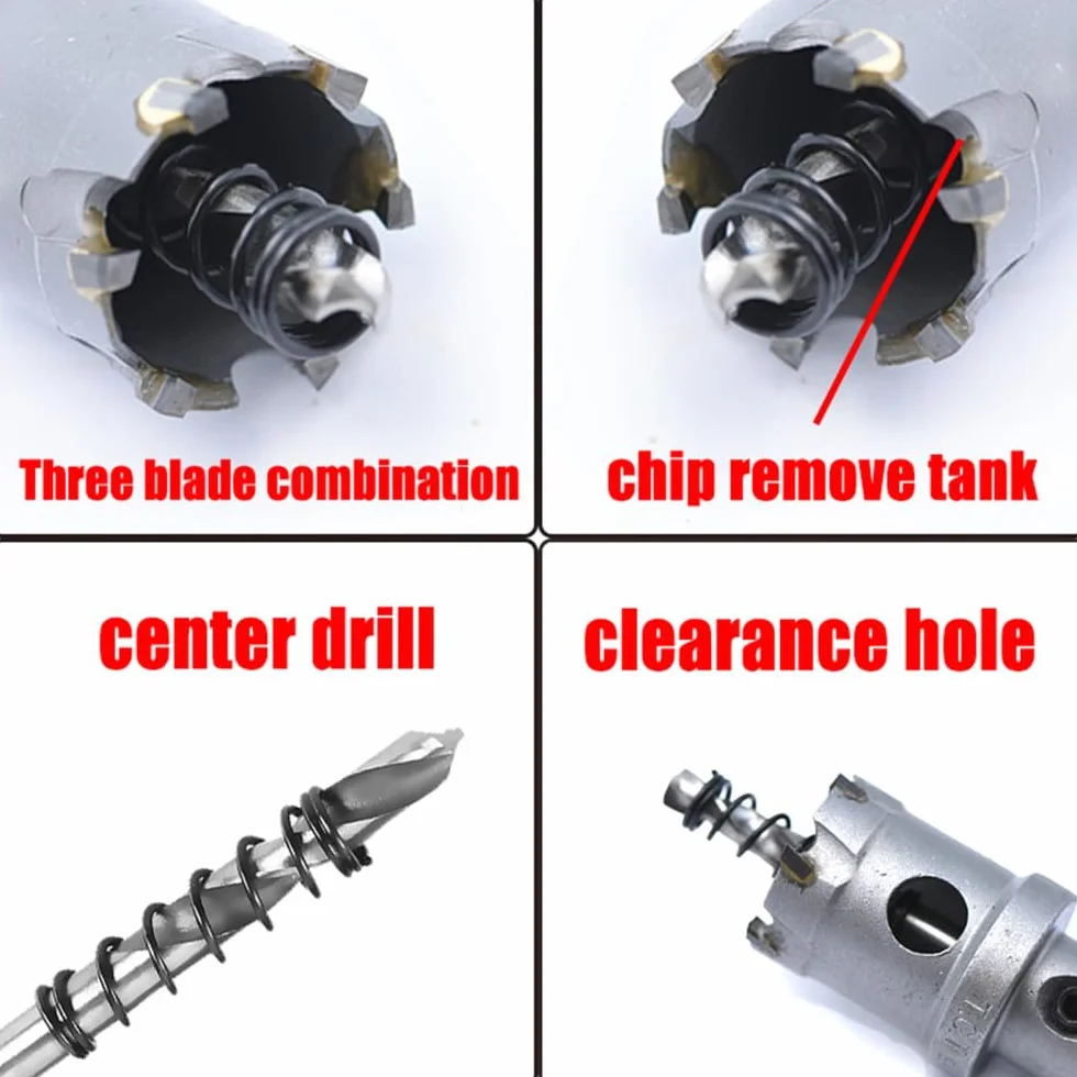 1pc 16-50mm wiertło rdzeniowe otwornica ze stali nierdzewnej TCT wiertło z końcówką węglikową cięcie metalu elektronarzędzia do wiercenia, 89 mm