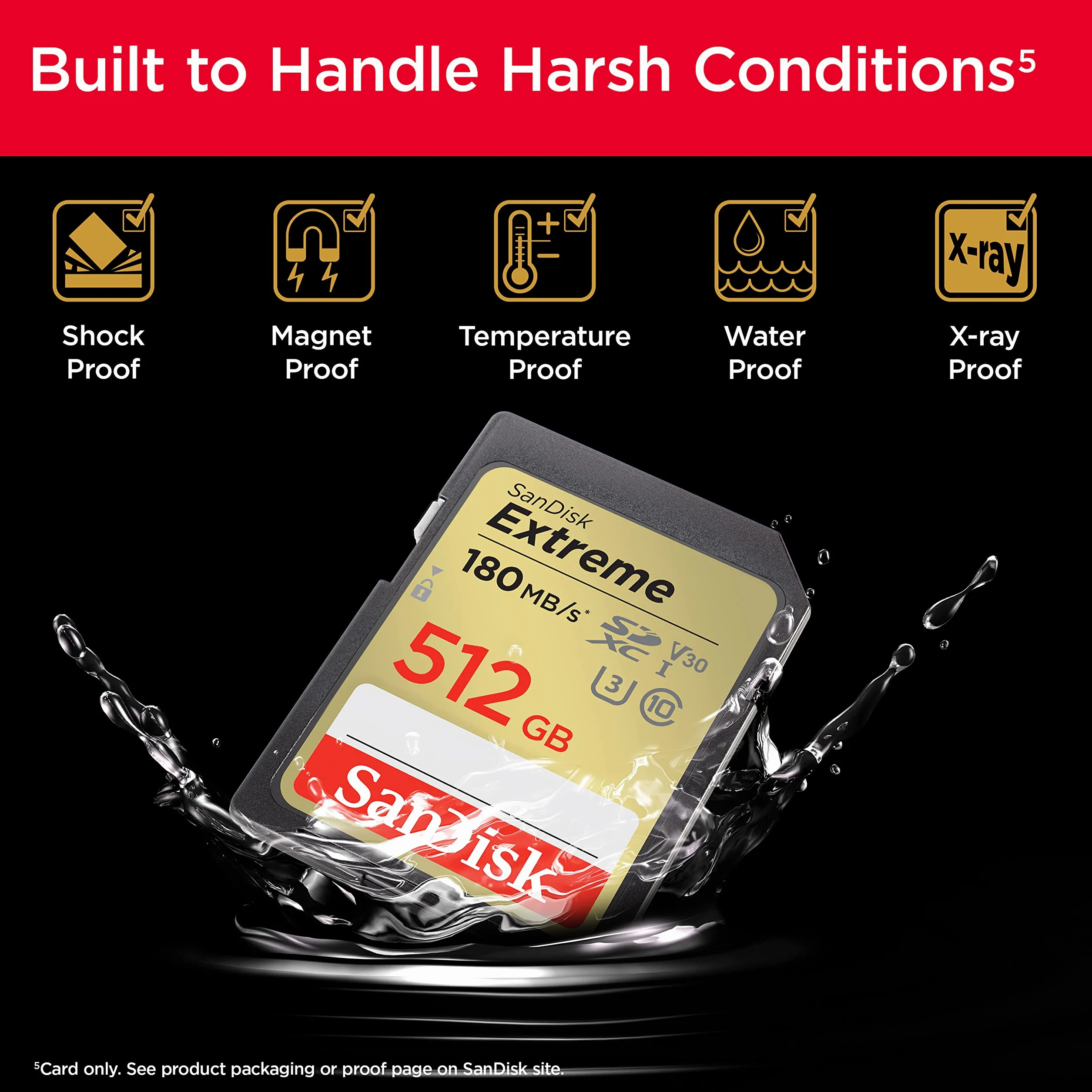 SanDisk 512GB Extreme SDXC Karta UHS-I 4K UHD Class 10 U3 V30