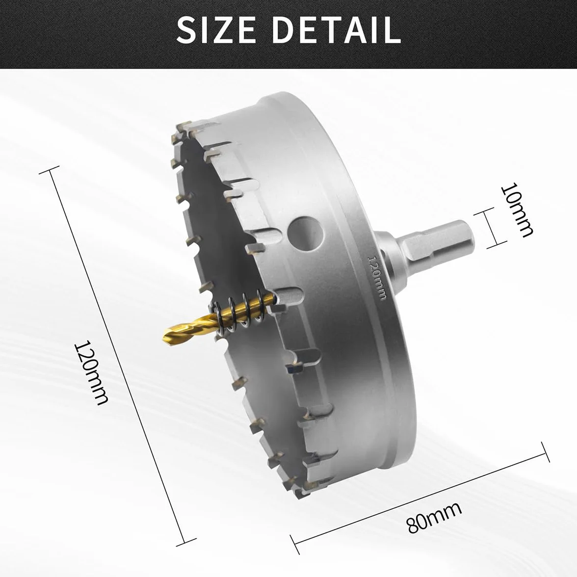 110 mm otwornice z węglika węglowego, profesjonalne wiertła TCT do metalu, stali nierdzewnej, żelaza, aluminium, mosiądzu, tworzywa sztucznego