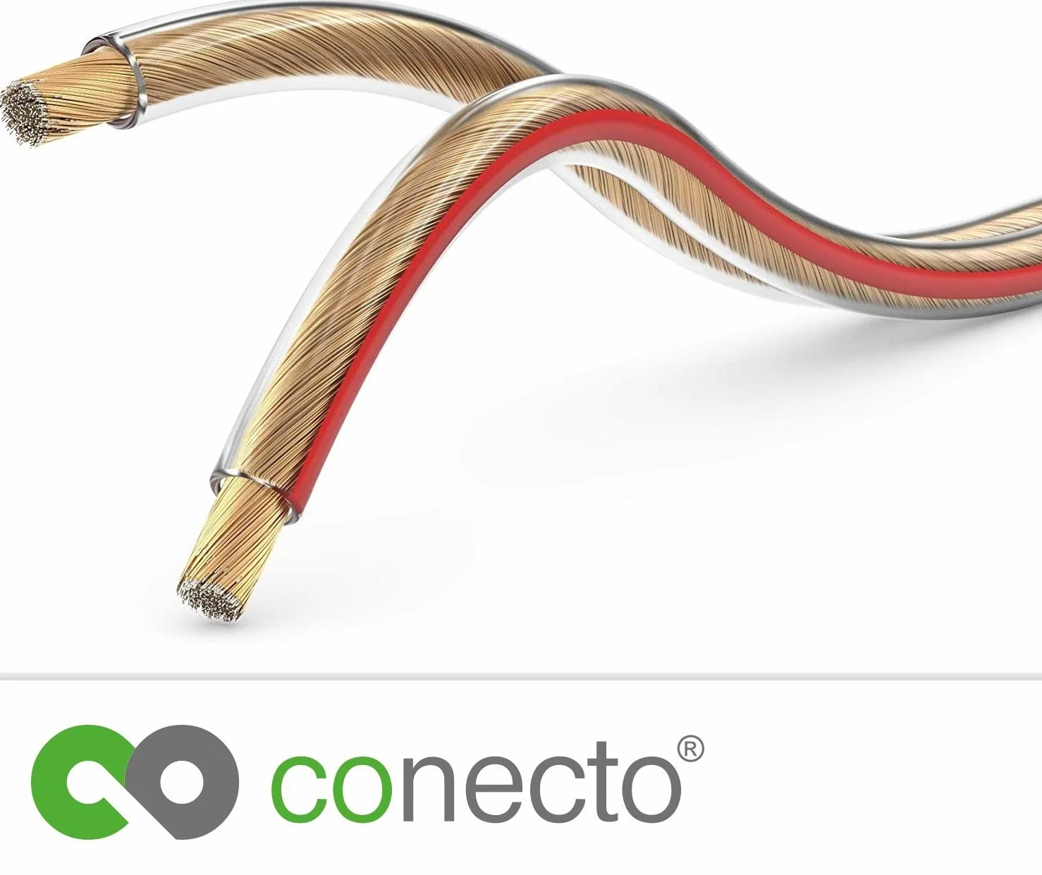 Kabel do głośników CCA 2 x 0,75 mm² przezroczysty 10 m