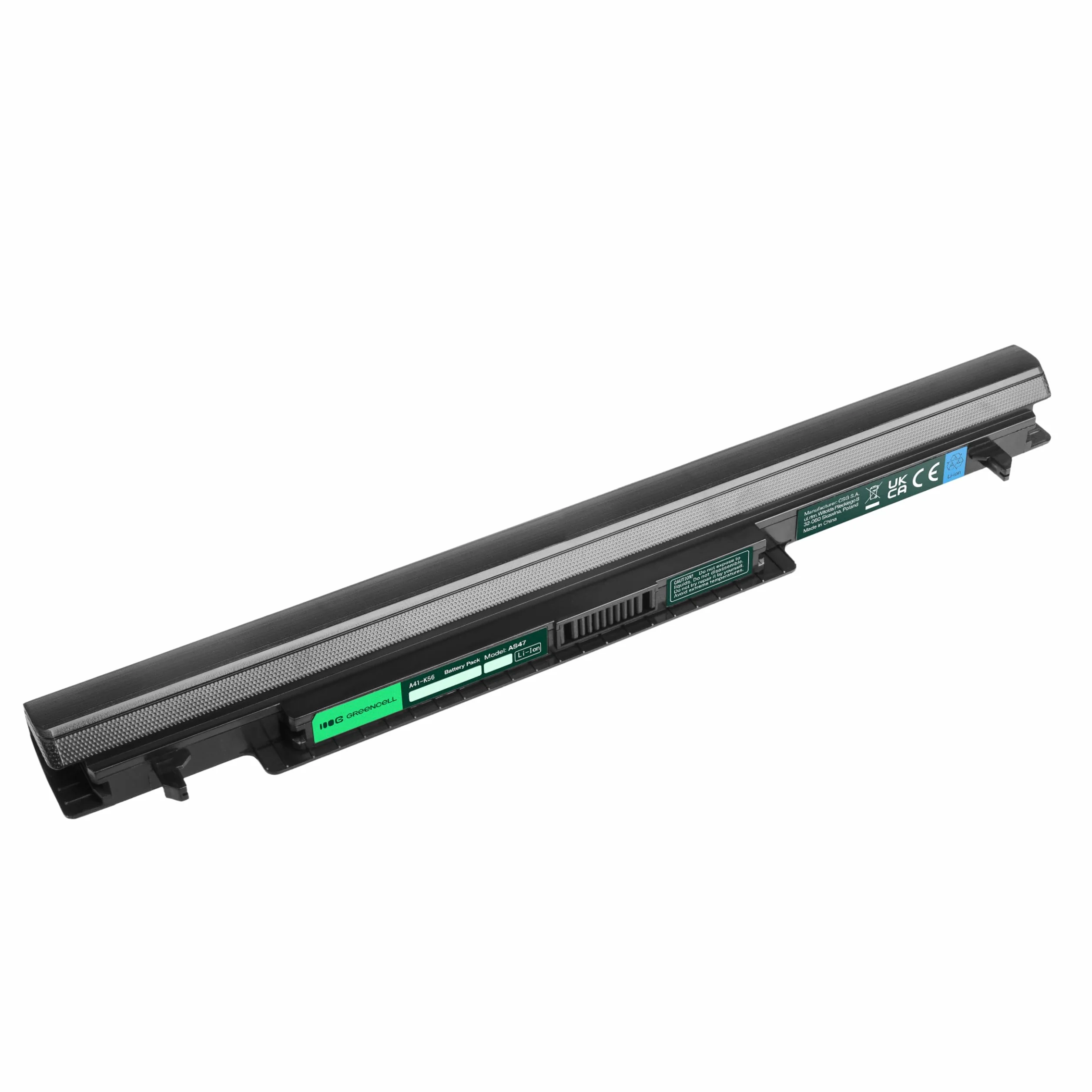 Green Cell Bateria A41-K56 do Asus K56 K56C K56CA K56CB K56CM R550 R550C R550CA R550CB R550CM S56 S56C S56CA S56CB S56CM 2200mAh 14.8V Czarna
