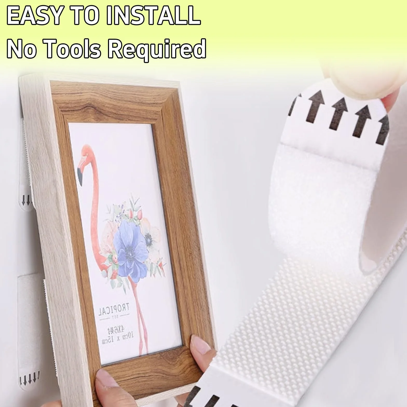 command picture hanging strips - 12 Pairs (24 Strips) Wall Sticky for Hanging Pictures on Wall Without Nails, 3.7"L x 0.76"W Adhesive adhesive strips, Heavy Duty Hook&Loop Strips, No Damage
