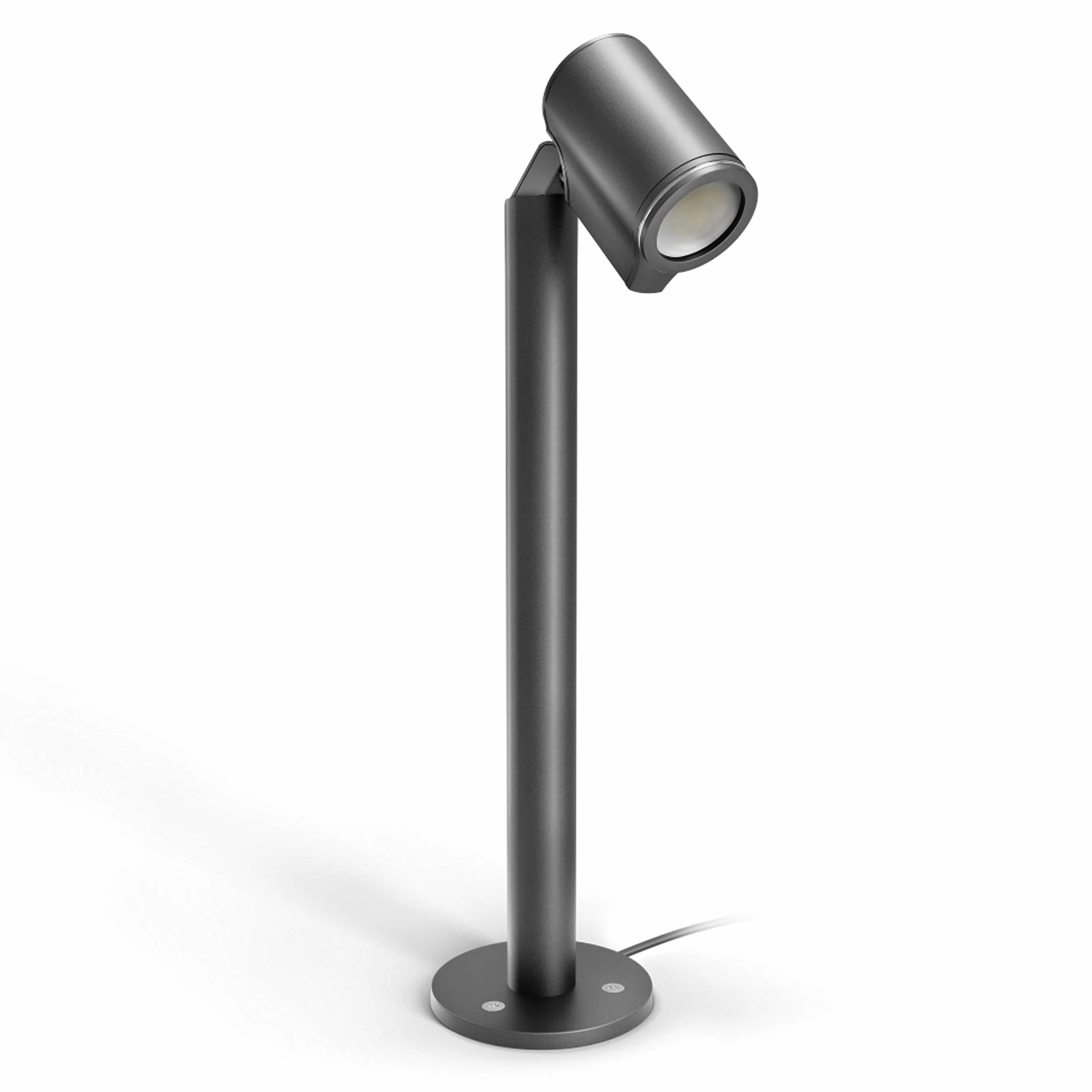 Steinel Zewnętrzna lampa słupkowa Spot Way C 24 V, RGBWW, 16 mln kolorów, czujnik zmierzchu, ściemnialny LED-reflektor ogrodowy, sterowanie aplikacji, Plug & Play, IP65