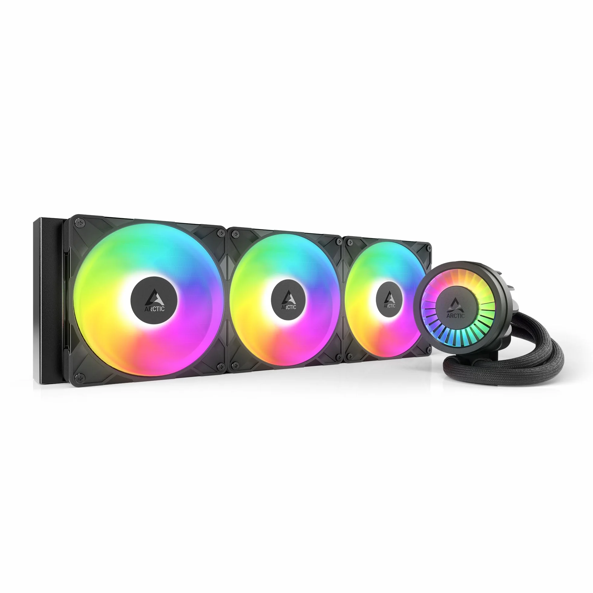 ARCTIC Liquid Freezer III Pro 420 A-RGB Chłodnica Procesora AIO 3x140mm Chłodzenie Wodne 38mm Pompa PWM Wentylator VRM AMD AM5/AM4 Intel LGA1851/1700 Czarny