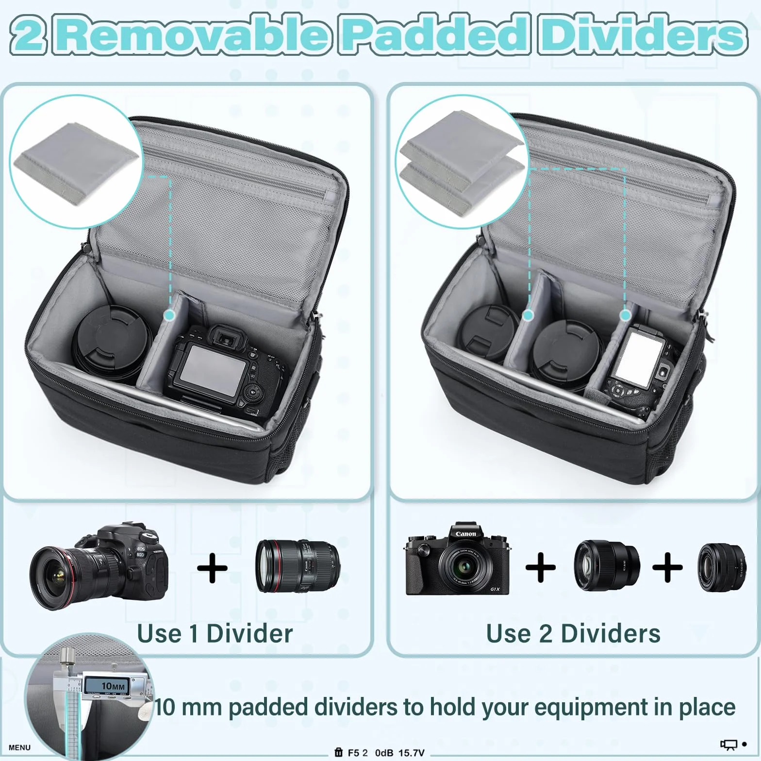RAINSMORE Wodoodporna Torba na Aparat DSLR/SLR Czarna
