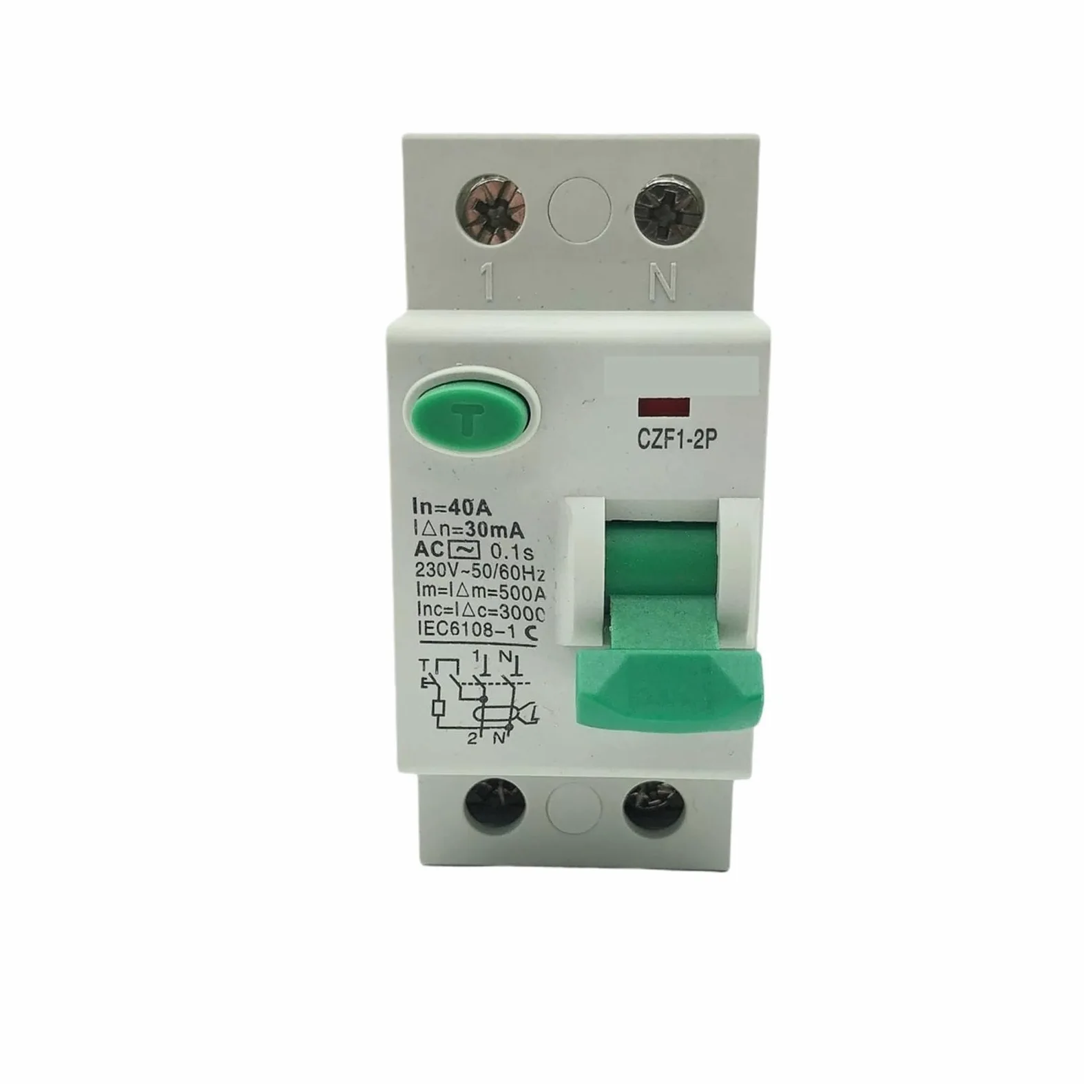Pojazd elektryczny Akumulator ładujący do pojazdów elektrycznych, przełącznik różnicowy typu B, 6KA, elektryczna szyna DIN, klasa EM Type, 2P16A100MA)