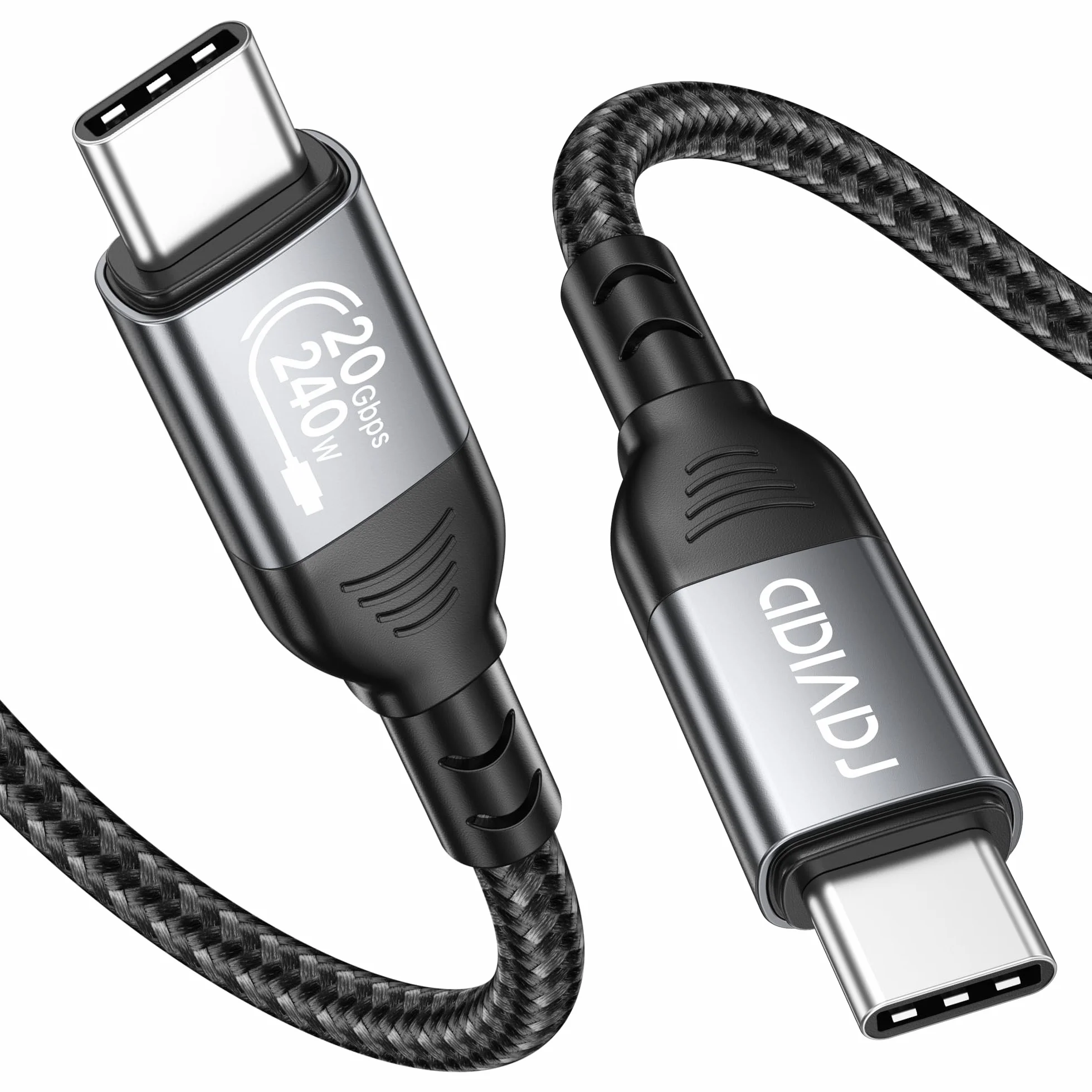 RAVIAD Kabel USB-C na USB-C 1M, 240W 20Gbps USB-C 3.2 Gen2x2 – kabel danych, szybkie ładowanie PD 3.1, transmisja wideo 8K@60Hz/4K@60Hz, kompatybilny z iPhone 17/16/15, Galaxy S25/S24/S23, MacBook