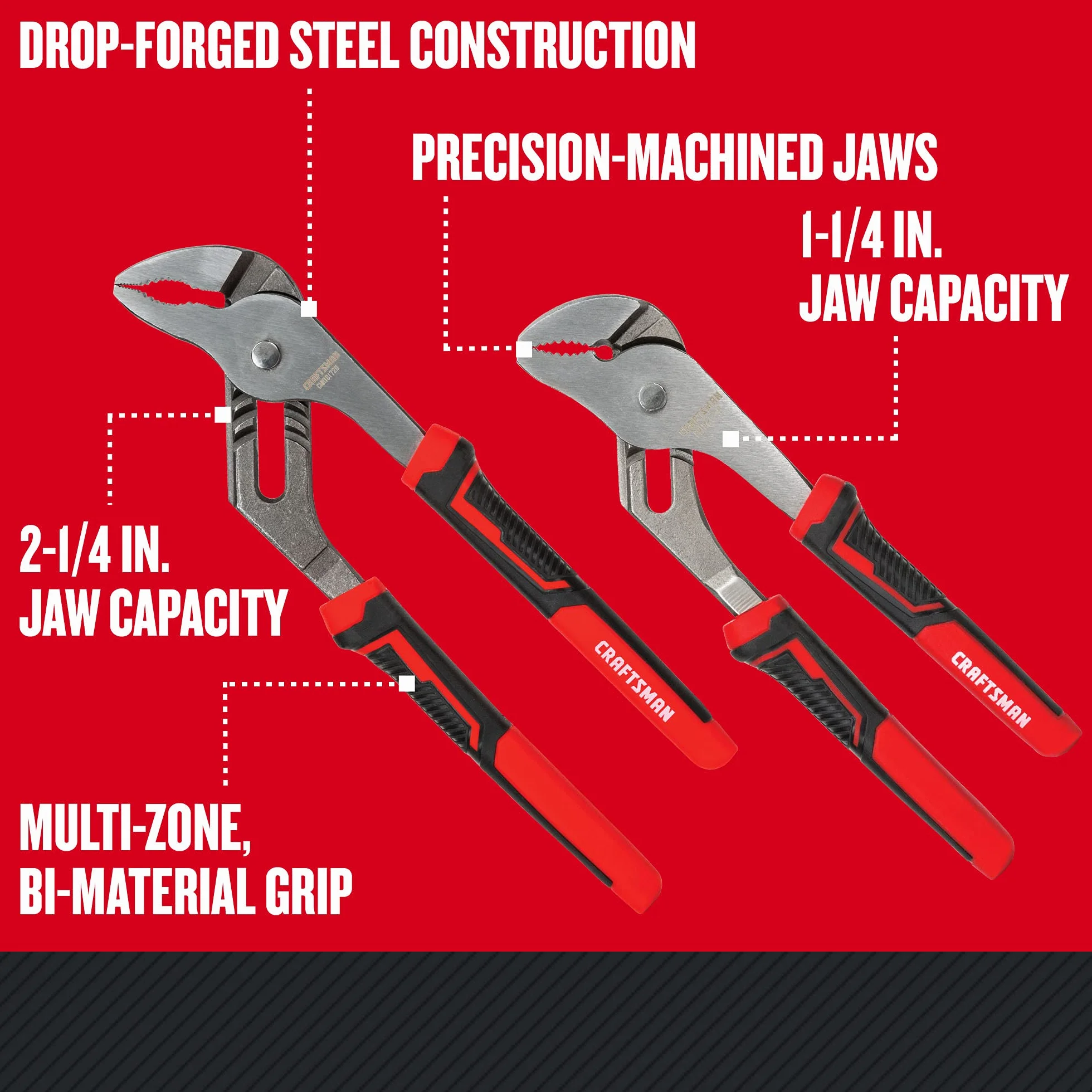 CRAFTSMAN Pliers, 8 & 10 cali, 2-częściowy zestaw końcówek (CMHT82547)