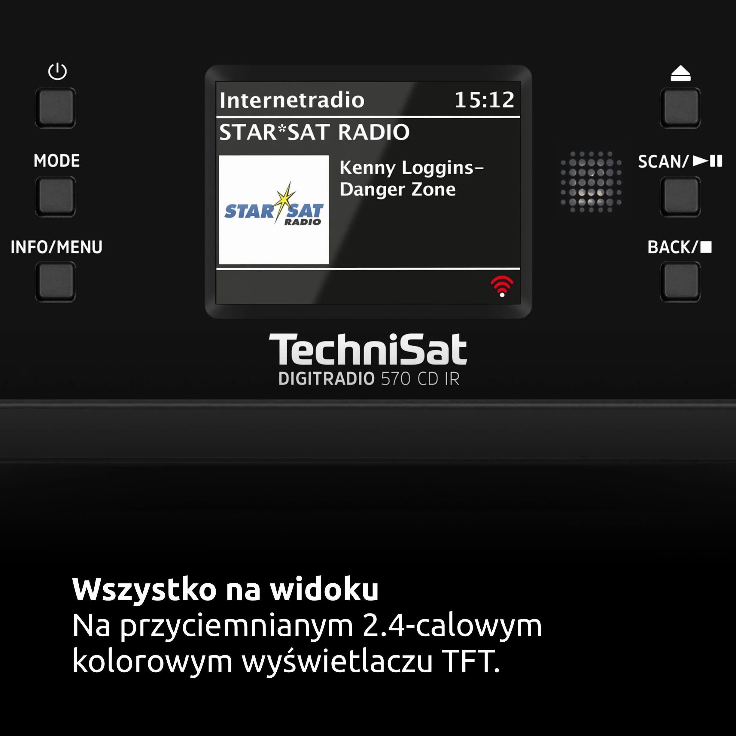 Technisat 0000/3953 Radio Internetowe DAB+, Czarny, 21.7 x 29.1 x 14.5 cm