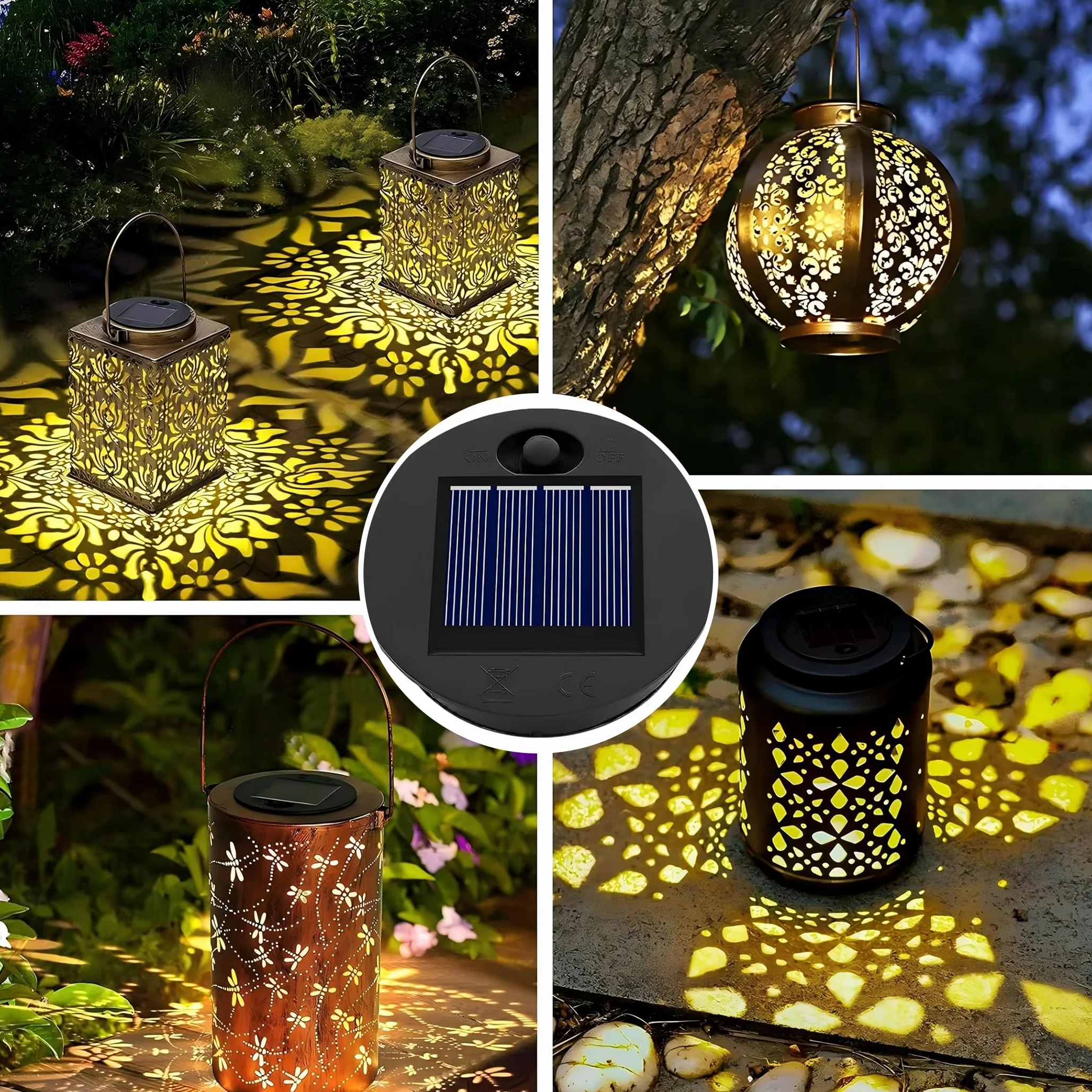 Wymienna górna część lampy solarnej 7 cm do lampionów zewnętrznych, 1,2 V 600 mAh, wodoodporność IP44 z ciepłym światłem, wymienna górna jednostka solarna LED do zewnętrznej lampy ogrodowej, 4 szt