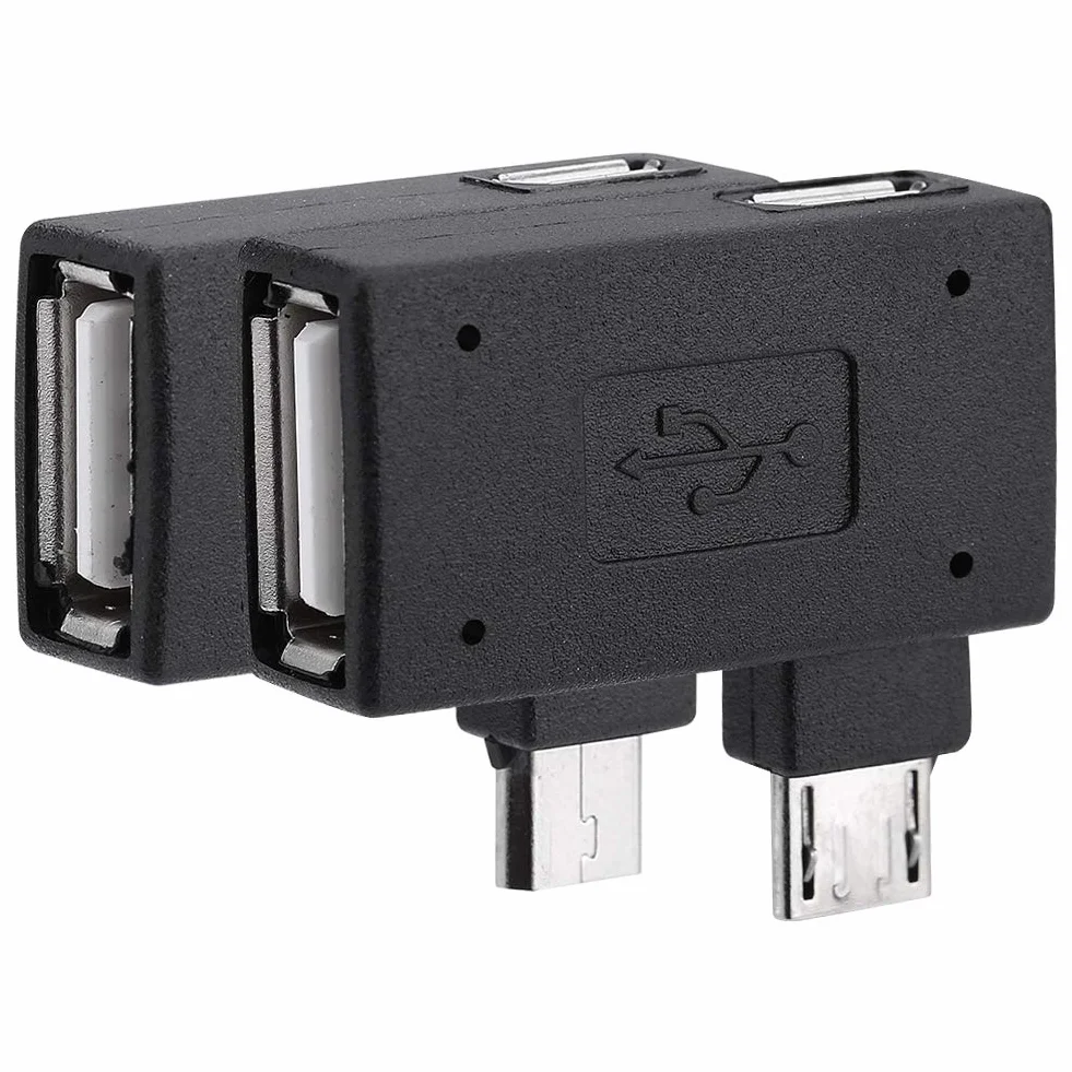 Adapter Mini USB 2.0 OTG 90 stopni konwerter gniazdo do Micro USB