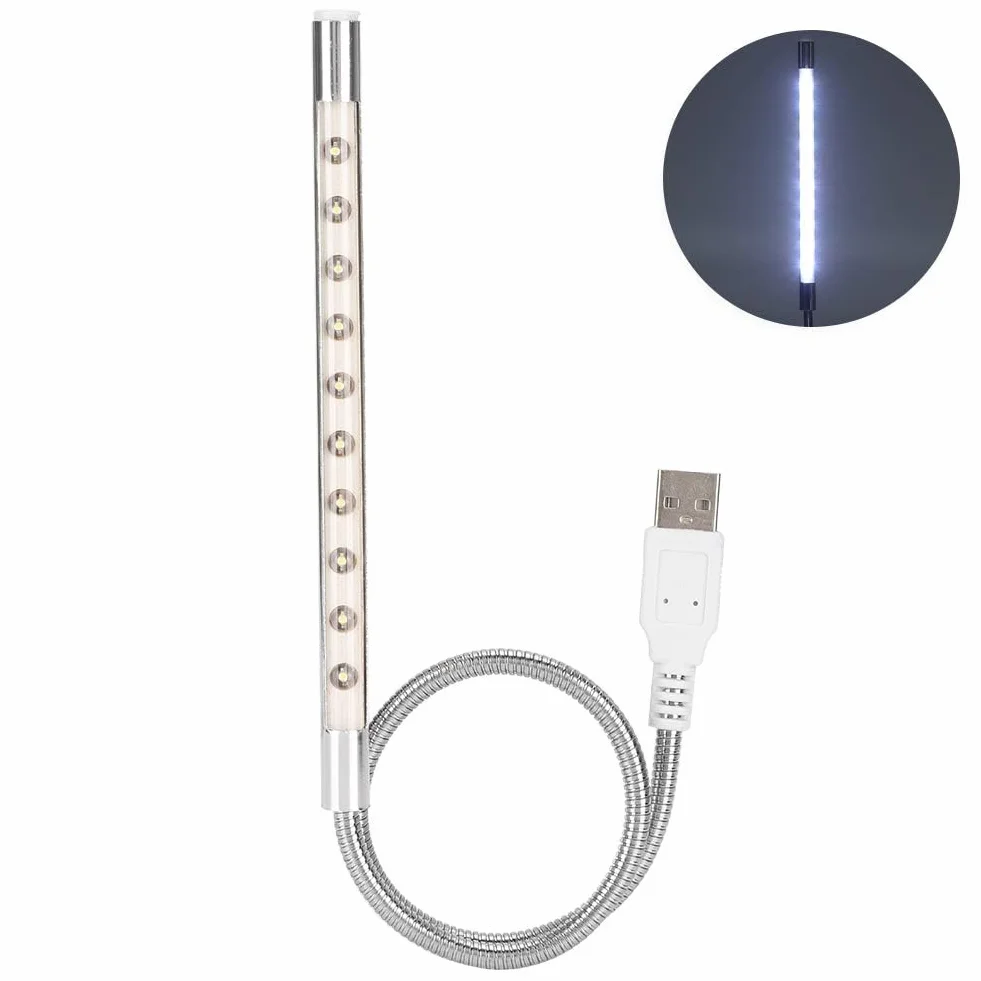Przenośne oświetlenie LED USB 5V 1W Białe światło do komputera