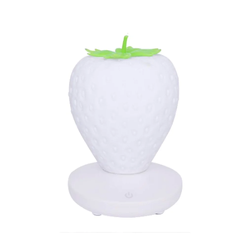 Dotykowa, ściemnialna lampka nocna LED, silikonowa lampka nocna w kształcie truskawek, lampka nocna USB, dekoracja sypialni (kolor: C) interesting