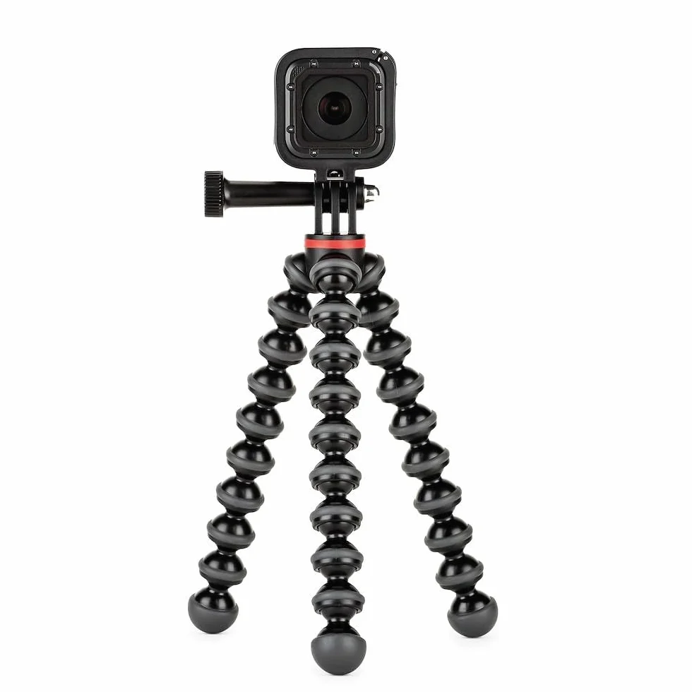 JOBY JB01516-BWW GorillaPod 500 Action flexibles Ministativ (mit Stiftbefestigung für GoPro, 360-Grad-Kameras und andere Action-Kameras, Traglast bis zu 500 g)